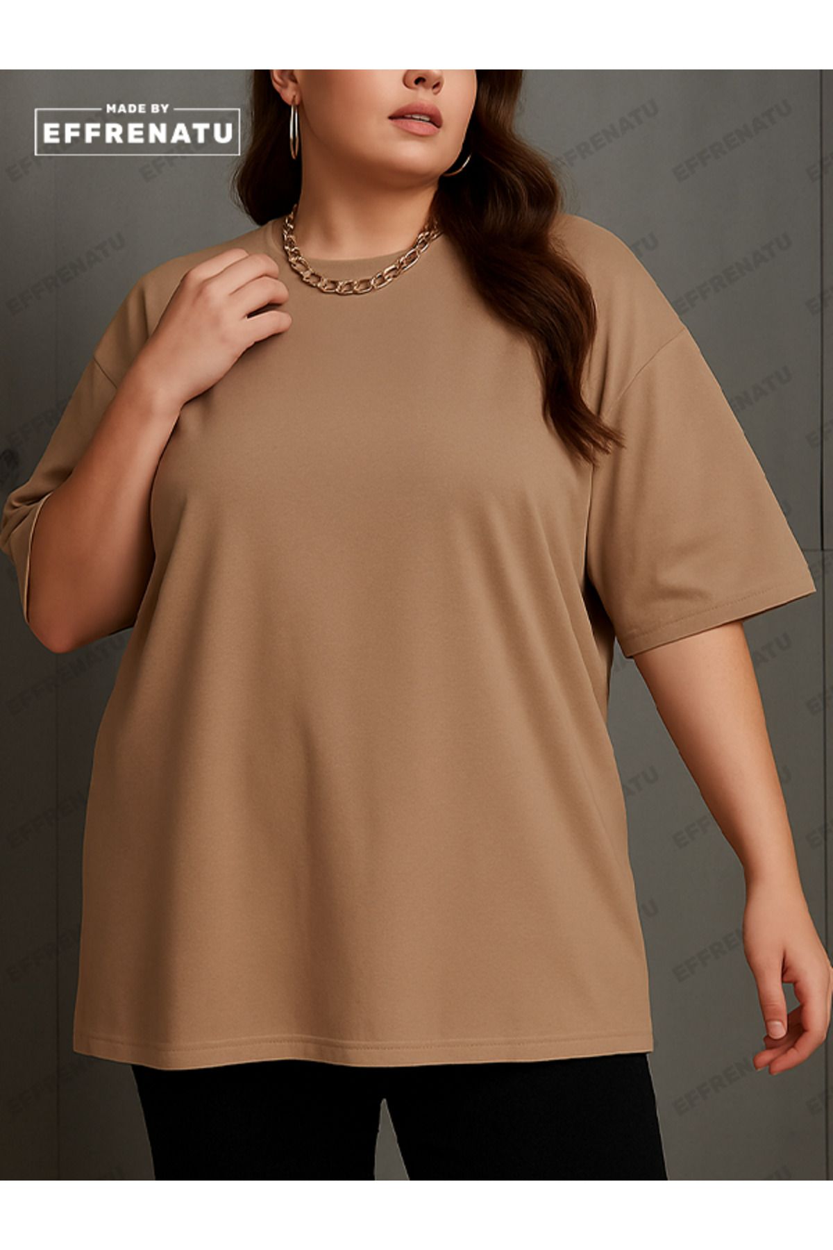 EFFRENATU-Large size wide pattern t-shirt series (oversize-curve) unisex 6