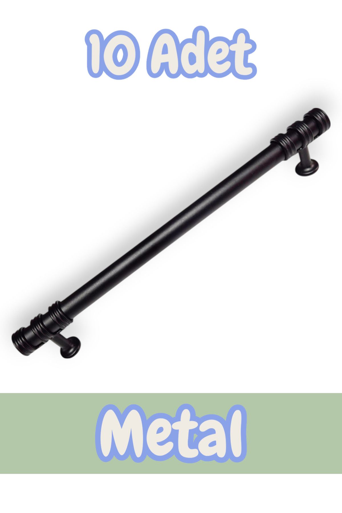 onderhomestore Nesli Alüminyum Metal Lüks Modern Mobilya Çekmece Mutfak Dolabı Kulpu Siyah (10 Adet)