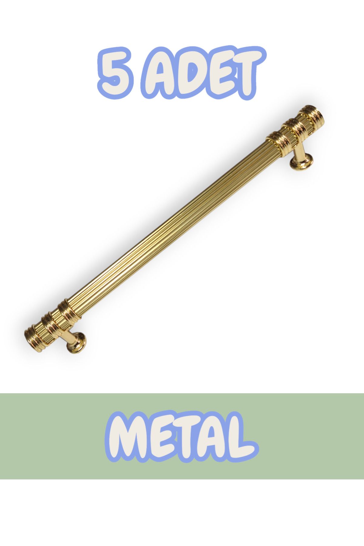 onderhomestore Nesli Alüminyum Metal Lüks Modern Mobilya Çekmece Mutfak Dolabı Kulpu Altın (5 Adet)