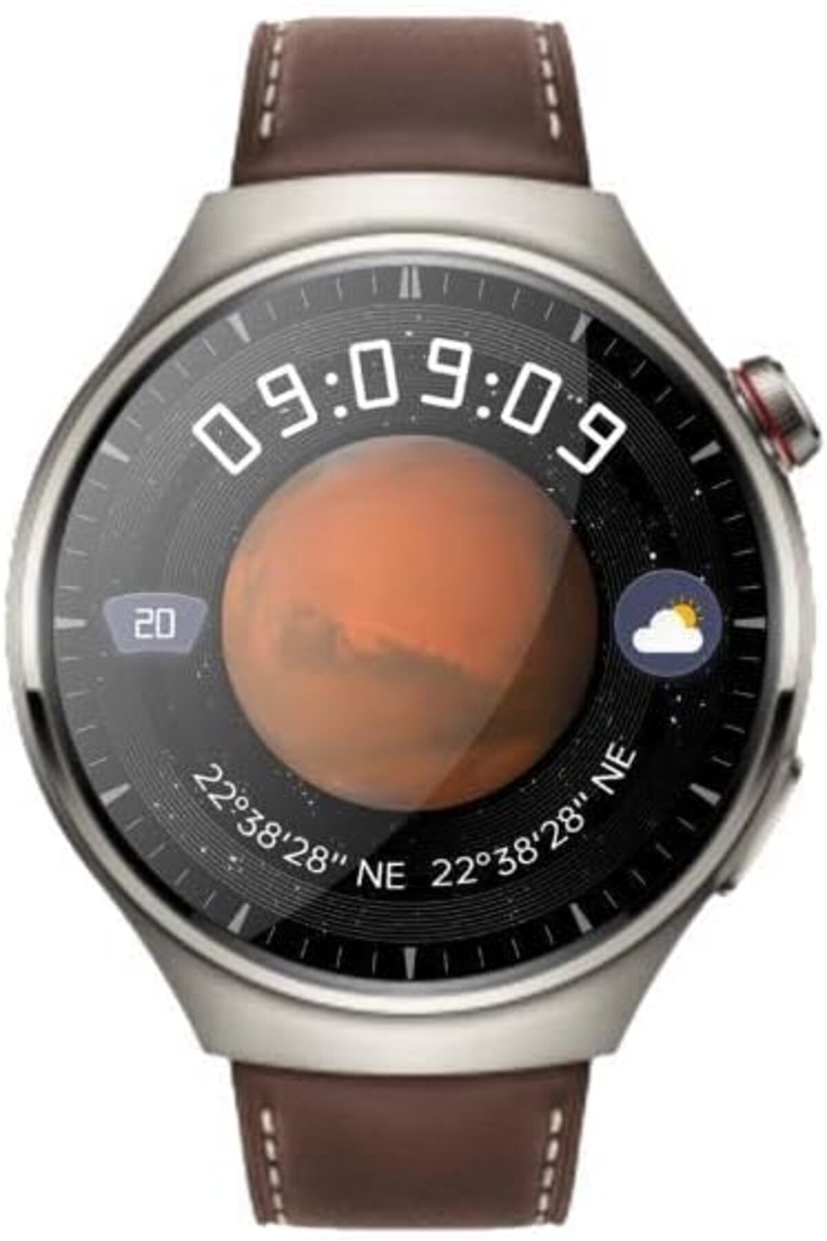 KDROĞLU plamystical Amoled Ekran Deri ve Metal Çift Kordonlu 46mm Akıllı Saat WT4 PRO Kahverengi newing 1