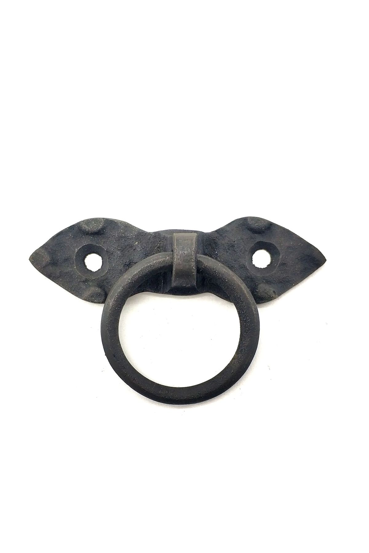 shop Antika Tarz Dekoratif Pirinç Yaprak Mobilya Kulbu, Kapı Kilit Halkası - 80 Mm, Oksit