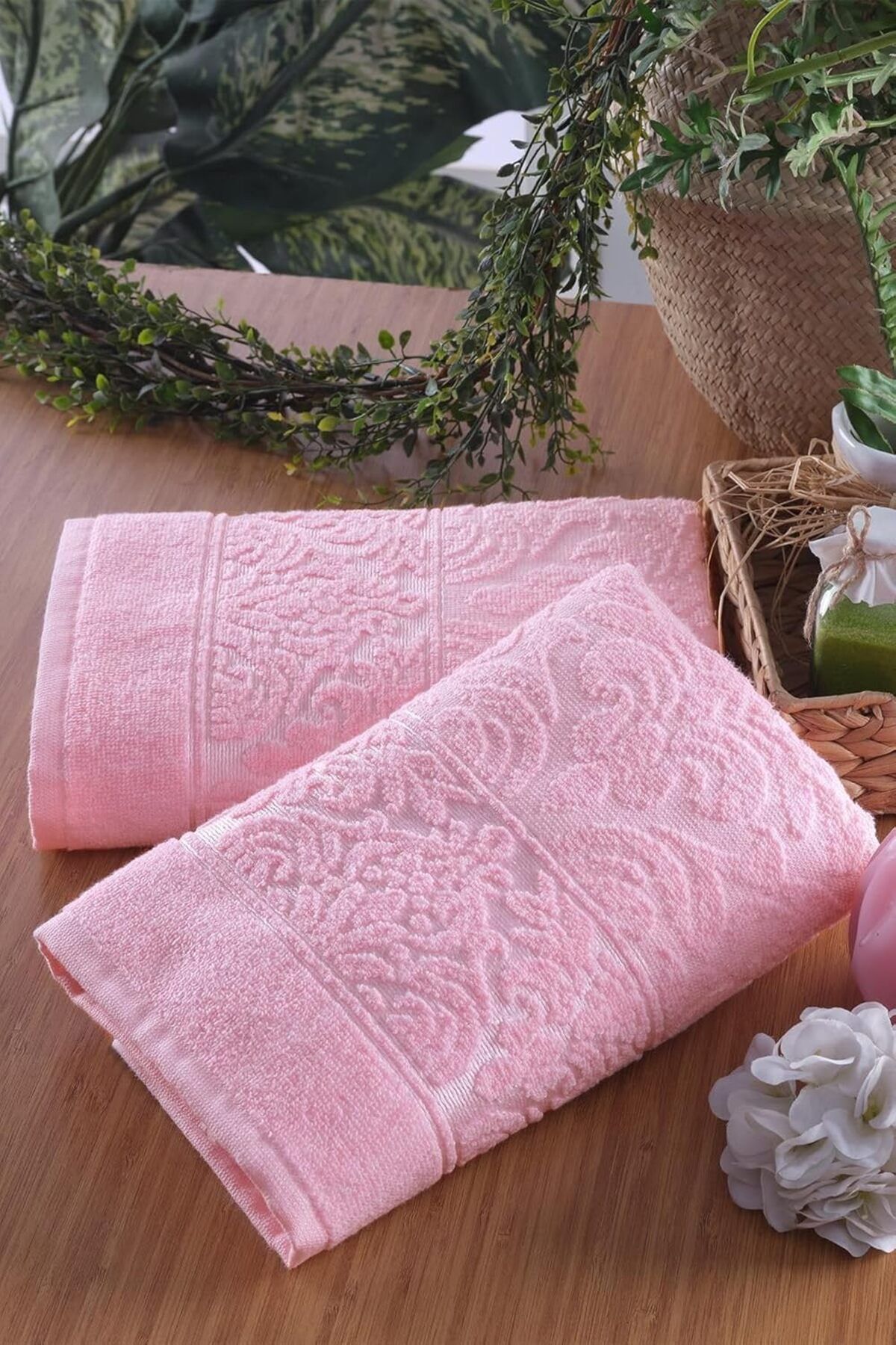 KDROĞLU plamystical Tekstil Soft | 2'li 50x90 Cm El&yüz Havlu Seti Pembe newing 1139529