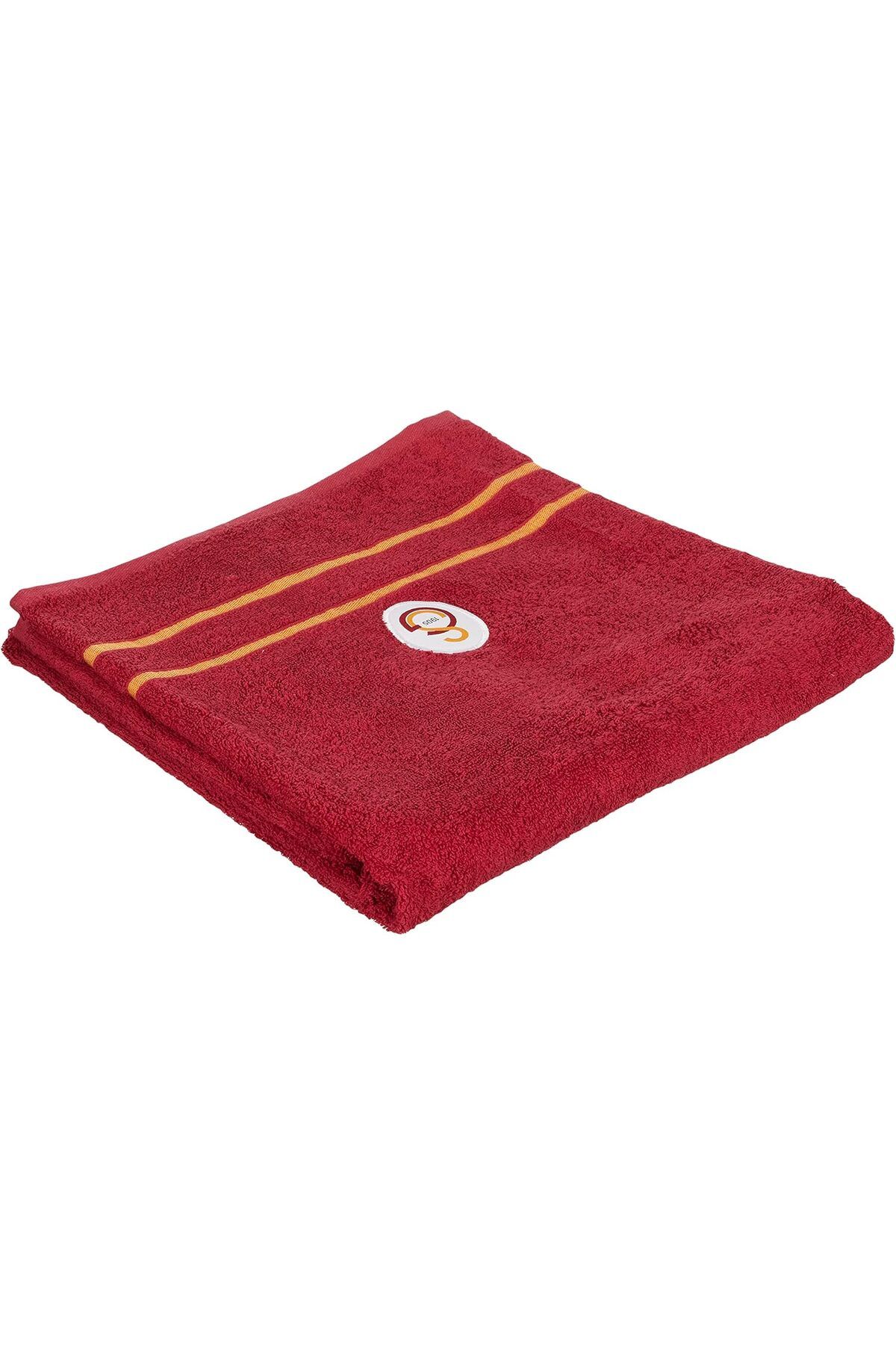 KDROĞLU plamystical Galatasaray Lisanslı Arma Baskılı%100 Pamuk Banyo Havlusu, Kırmızı, 90x150 cm newi