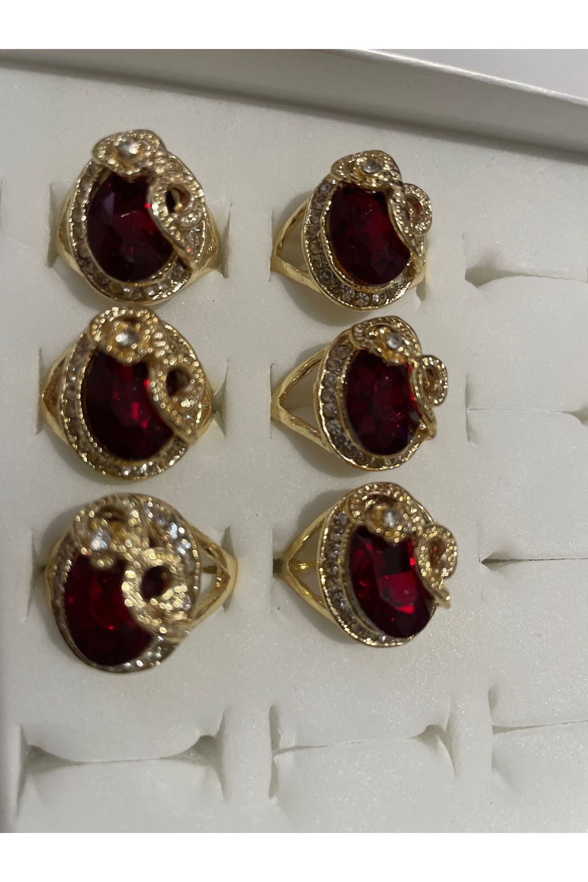 steelbijuteri 💍 Vintage Işıltı – Zirkon Taşlı Yüzükler (Renk Seçimli)