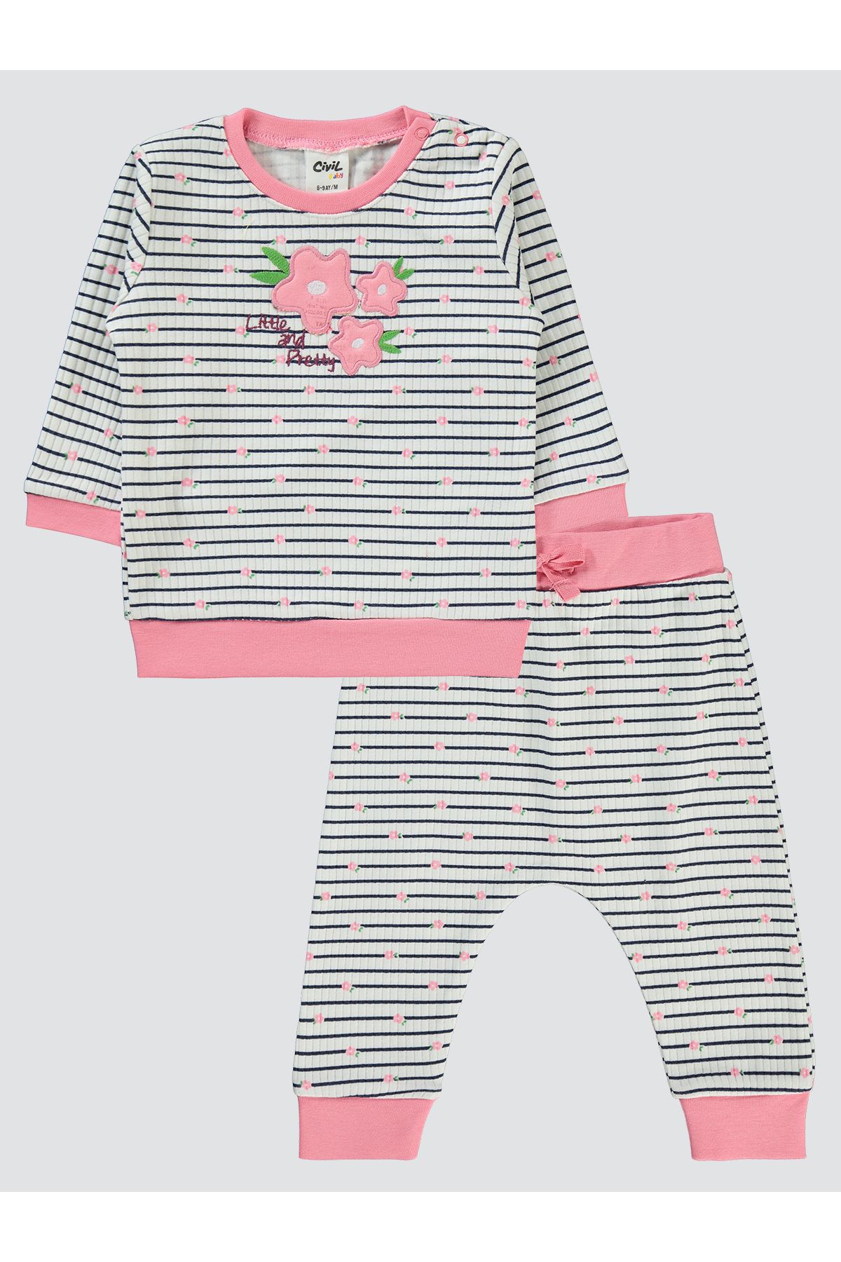 Civil Baby Kız Bebek Takım 6-18 Ay Pembe