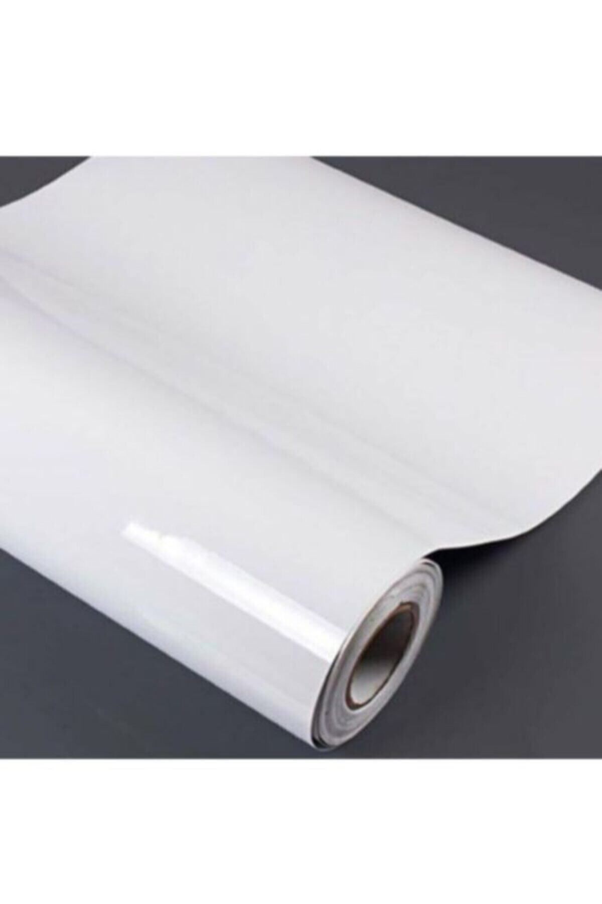 Elioure Parlak Beyaz Mobilya Kaplama Folyosu, 50cm x 3m, şık ve dayanıklı tasarım
