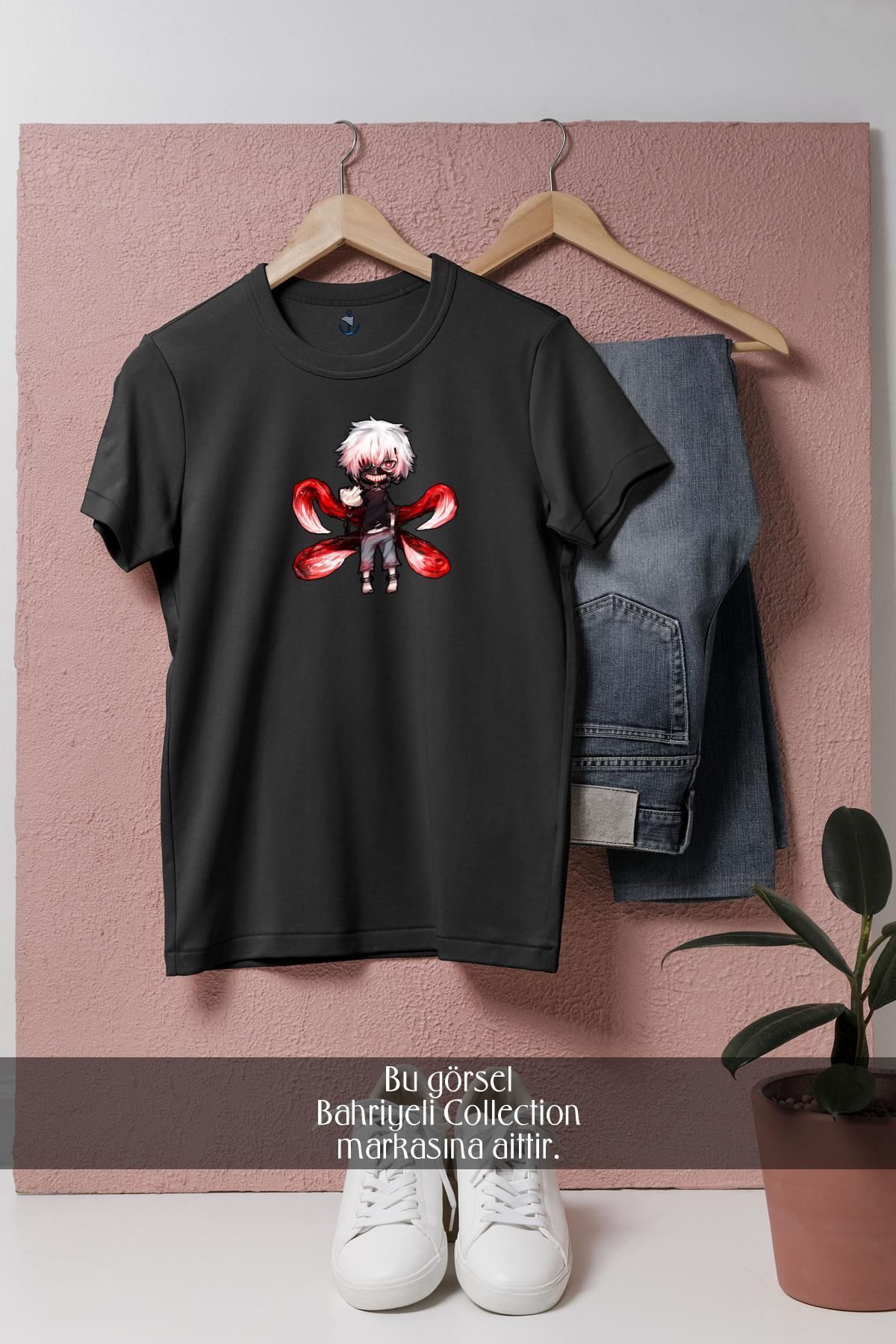 Bahriyeli Collection Oversize Tokyo Ghoul Anime Ken Kaneki Tasarımlı Unisex T-Shirt