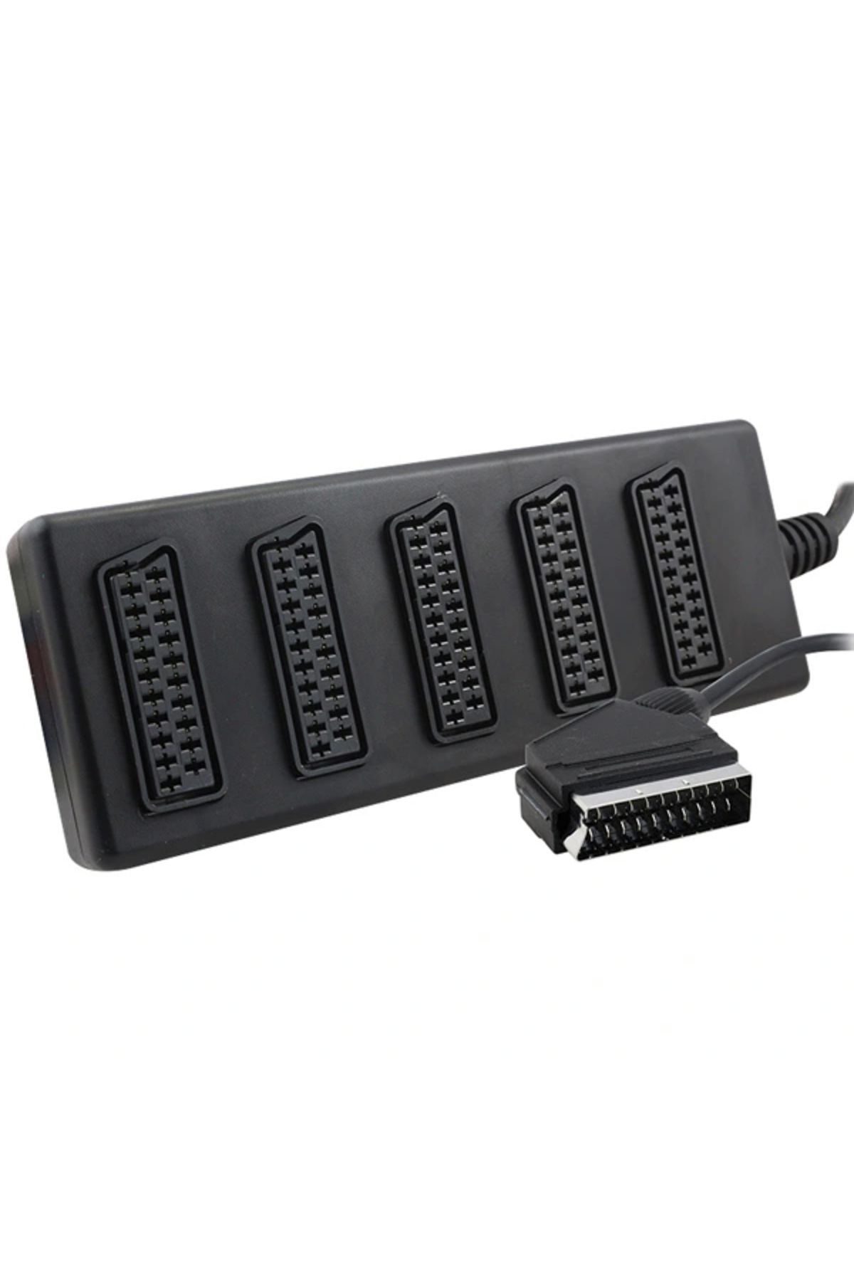 shopwave SCART DAĞITICI 5 Lİ SİYAH (1 ERKEK - 5 DİŞİ SCART) (5047)