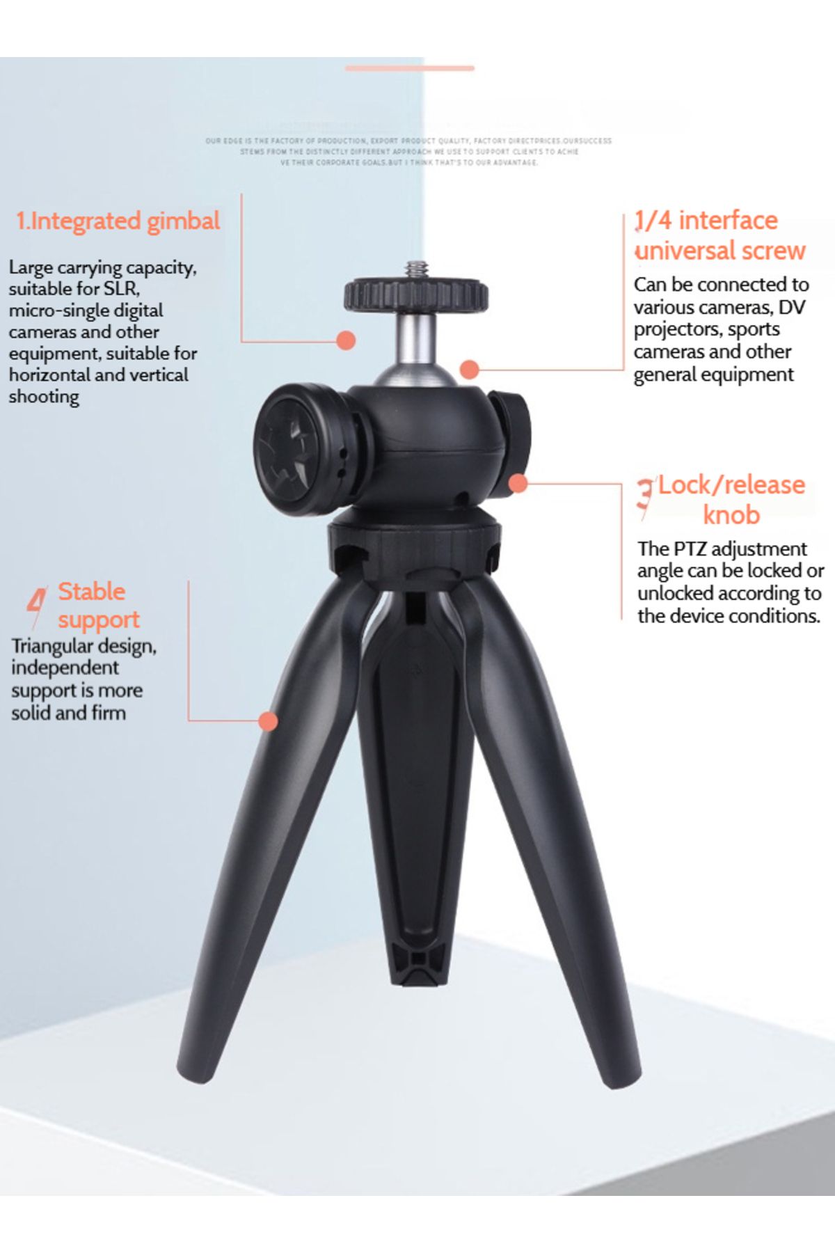 FlashHawk-Mini Projector Stand,Desktop Tripods Mounts for Camera Phone Projector 8