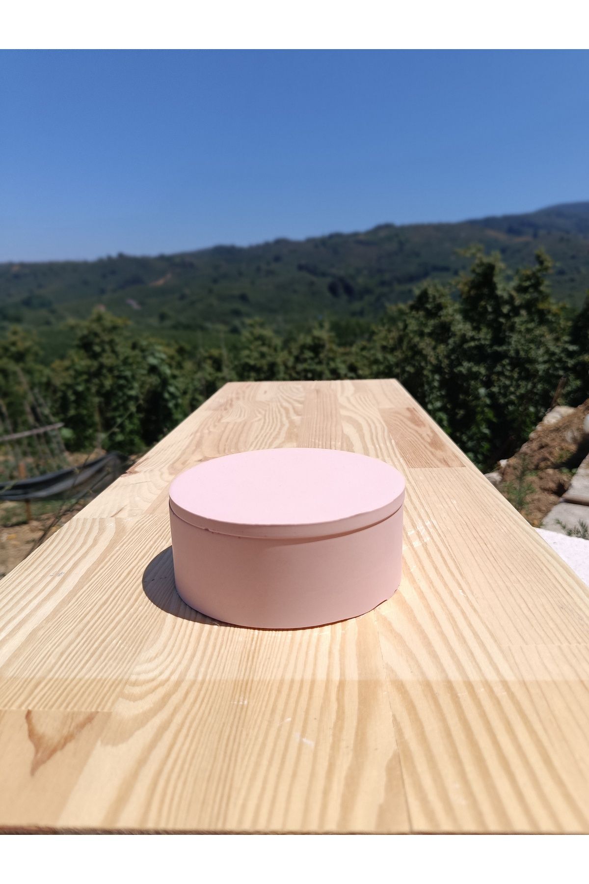 DemCey Home Taş Kase Çerezlik Kapaklı Oval Kutu