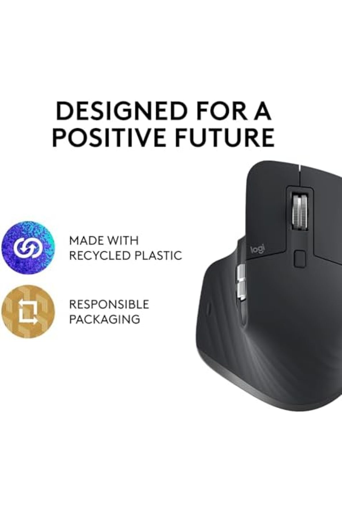 logitech-MX Master 3S - ماوس لاسلكي عالي الأداء مع تمرير فائق السرعة 8