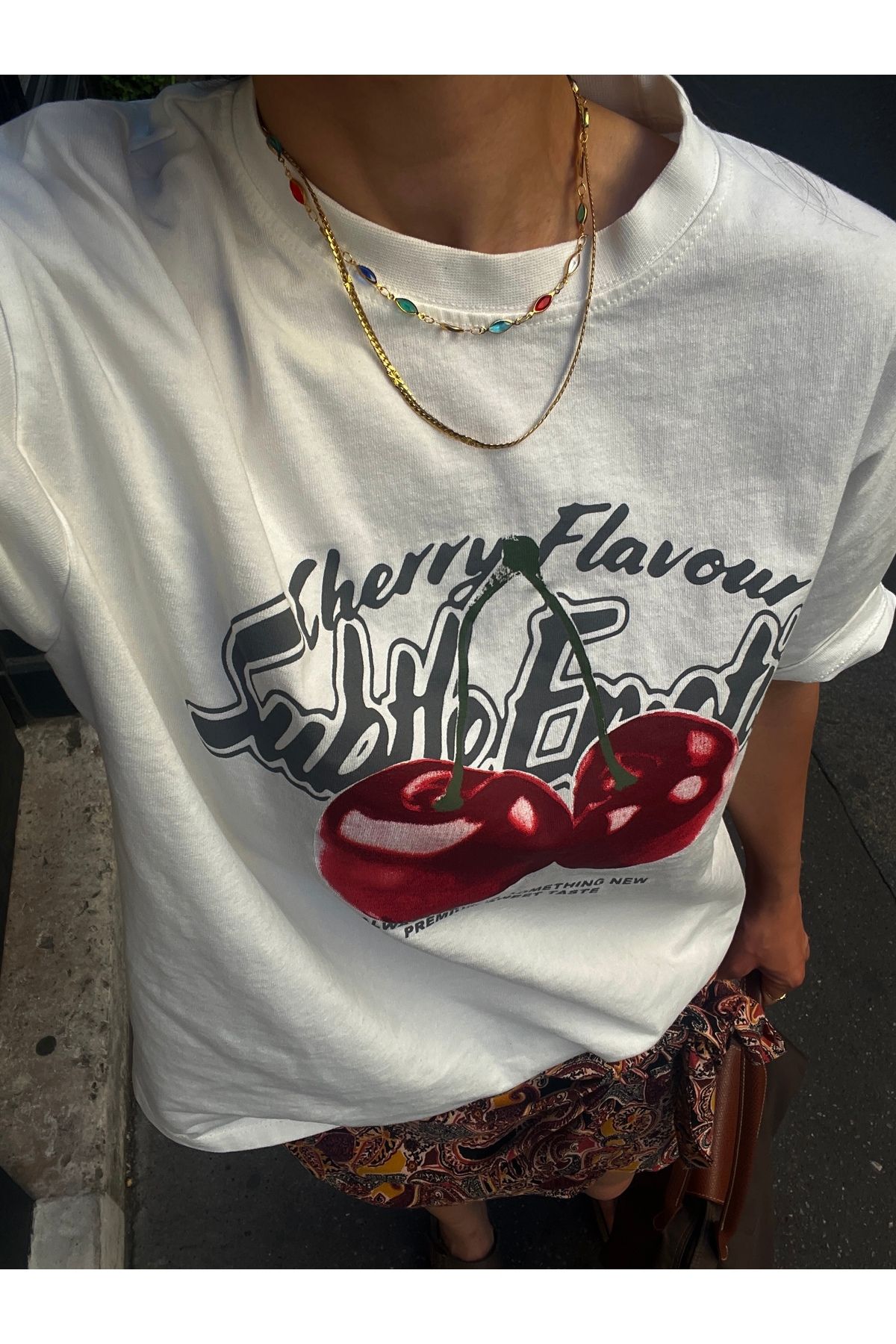 Hoop jewelery Renkli zincir kolye