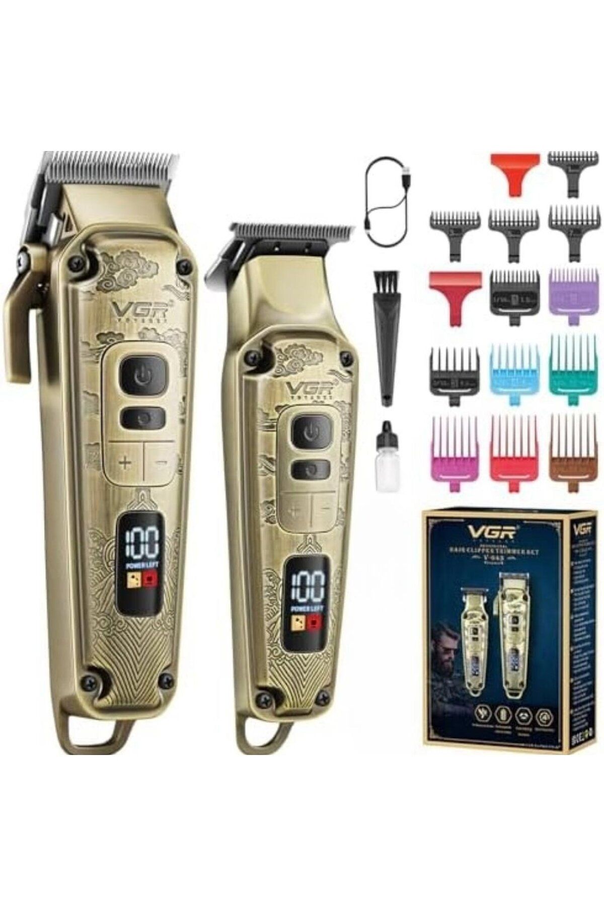 gunkes Orijinal V-643 Profesyonel Set Yıkanabilir Sakal Saç Kesme Şarj Edilebilir
