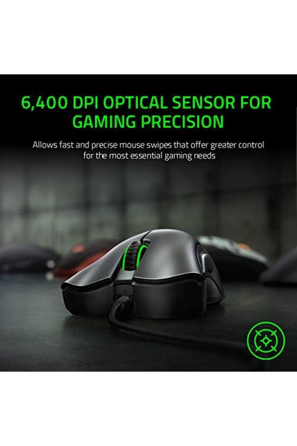 RAZER-ماوس الألعاب DeathAdder Essential: مستشعر بصري بدقة 6400 نقطة في البوصة - 5 أزرار قابلة للبرمجة - ميكانيكي 6