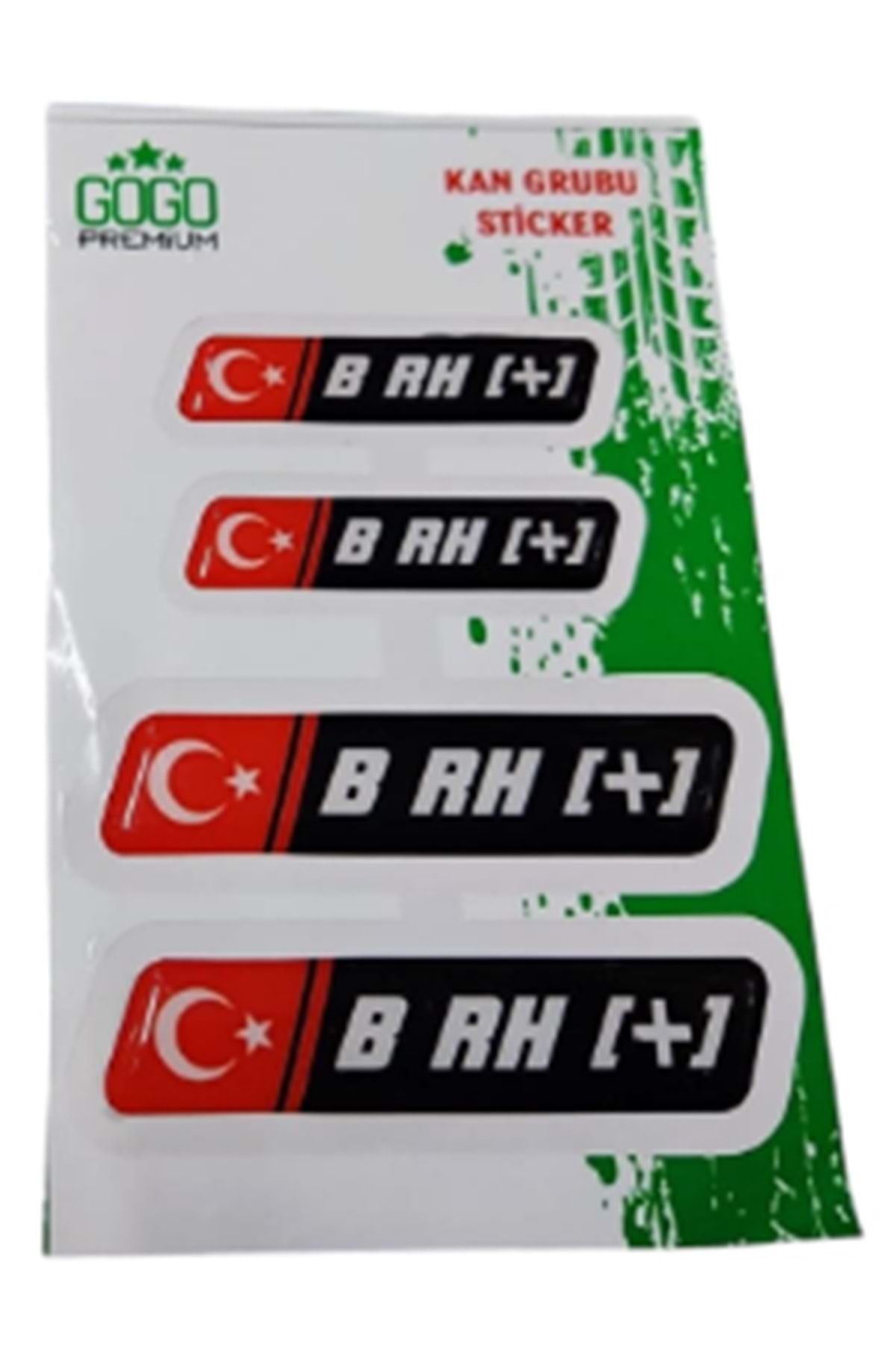 Yerli KAN GRUBU KÖŞELİ SİYAH DAMLA BRH+