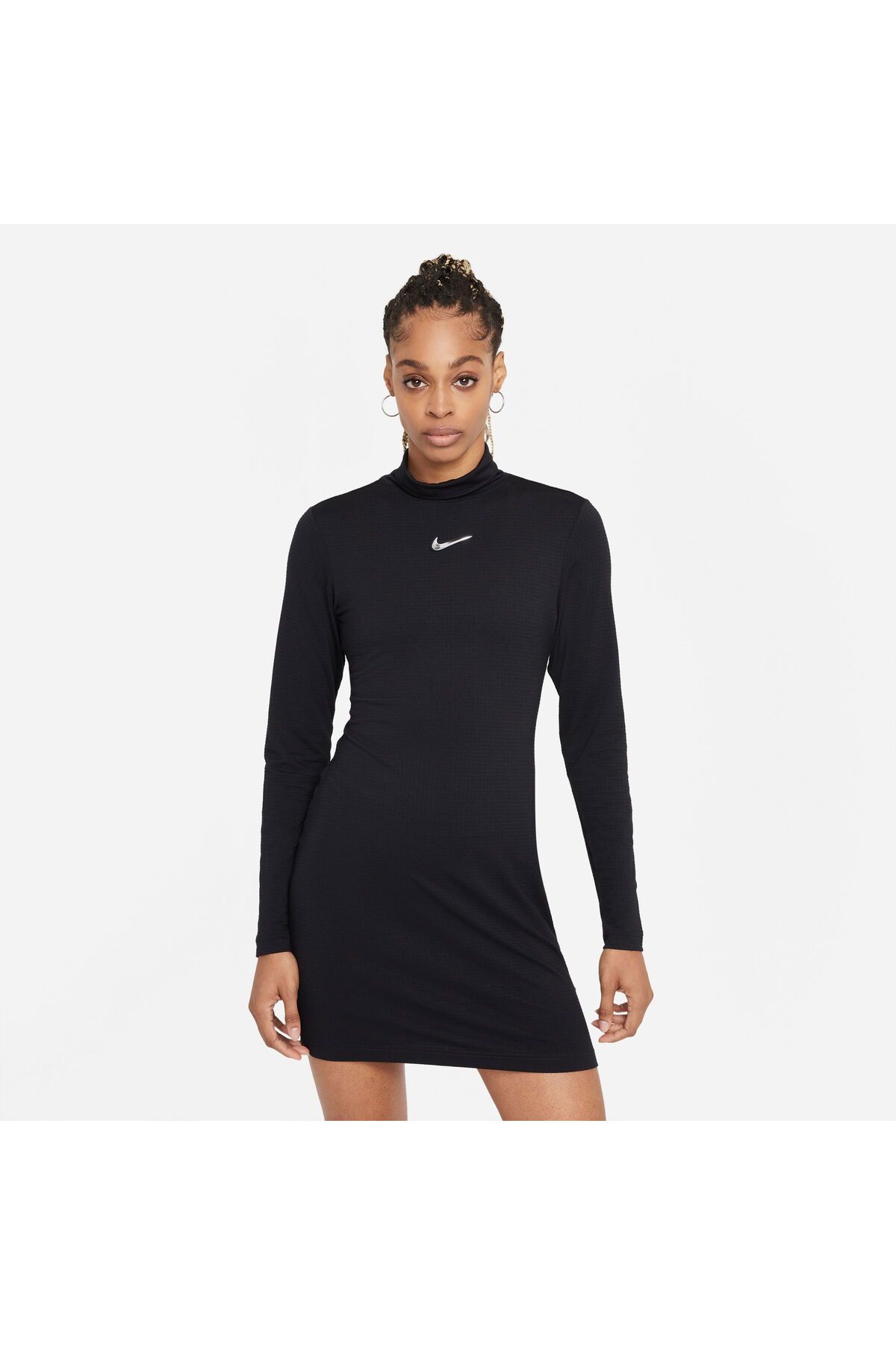Nike Nike Sportswear Swoosh Kadın Siyah Elbise