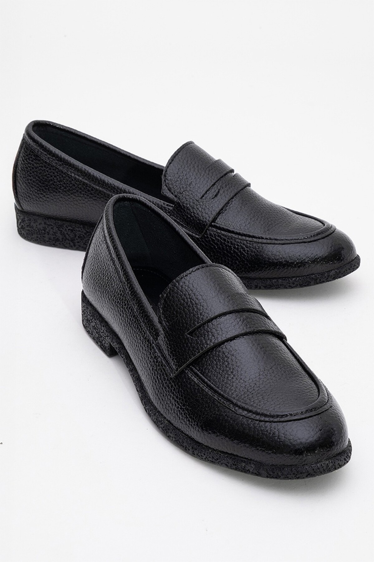 Black - Women's Loafer Shoes Flat Sole