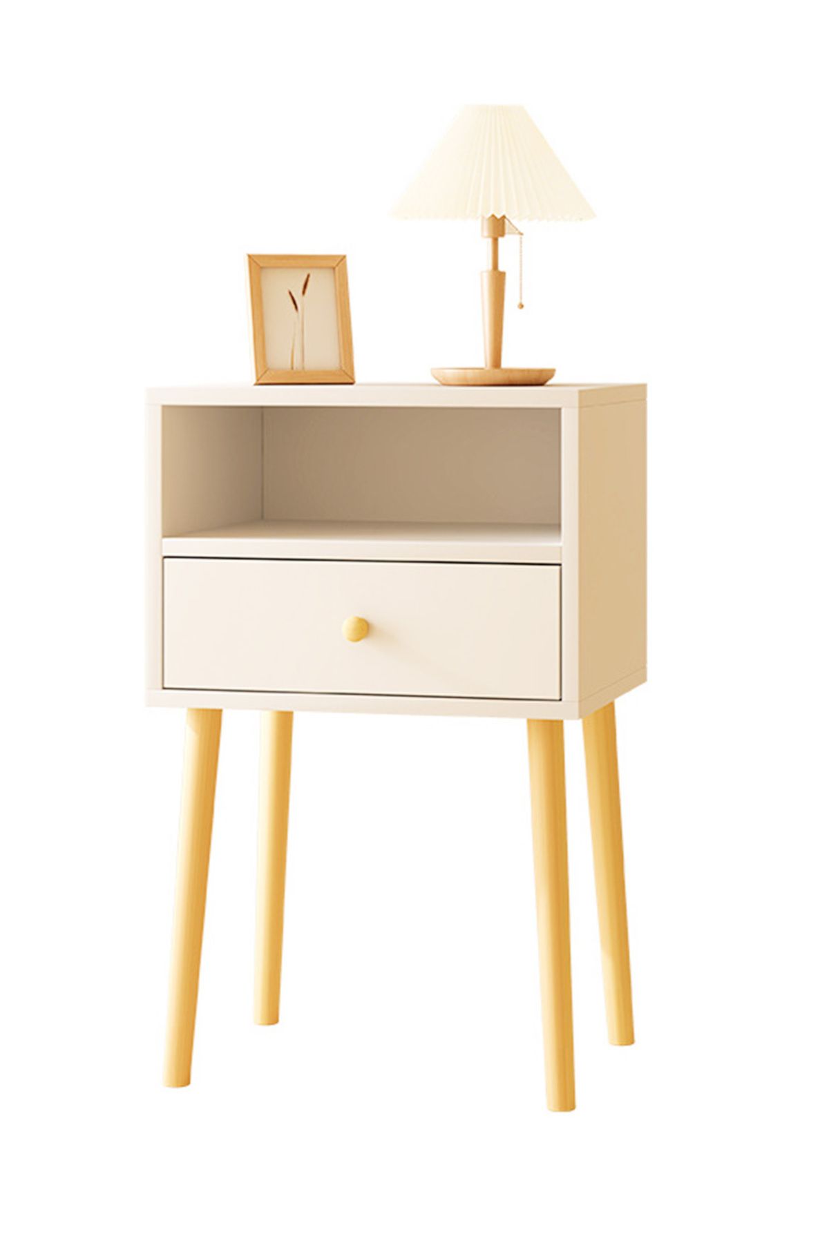 sharpdo-Small Bedside Table Bedside Organizer with Single Drawer Storage for Bedroom, Dorm and Small Spaces 5