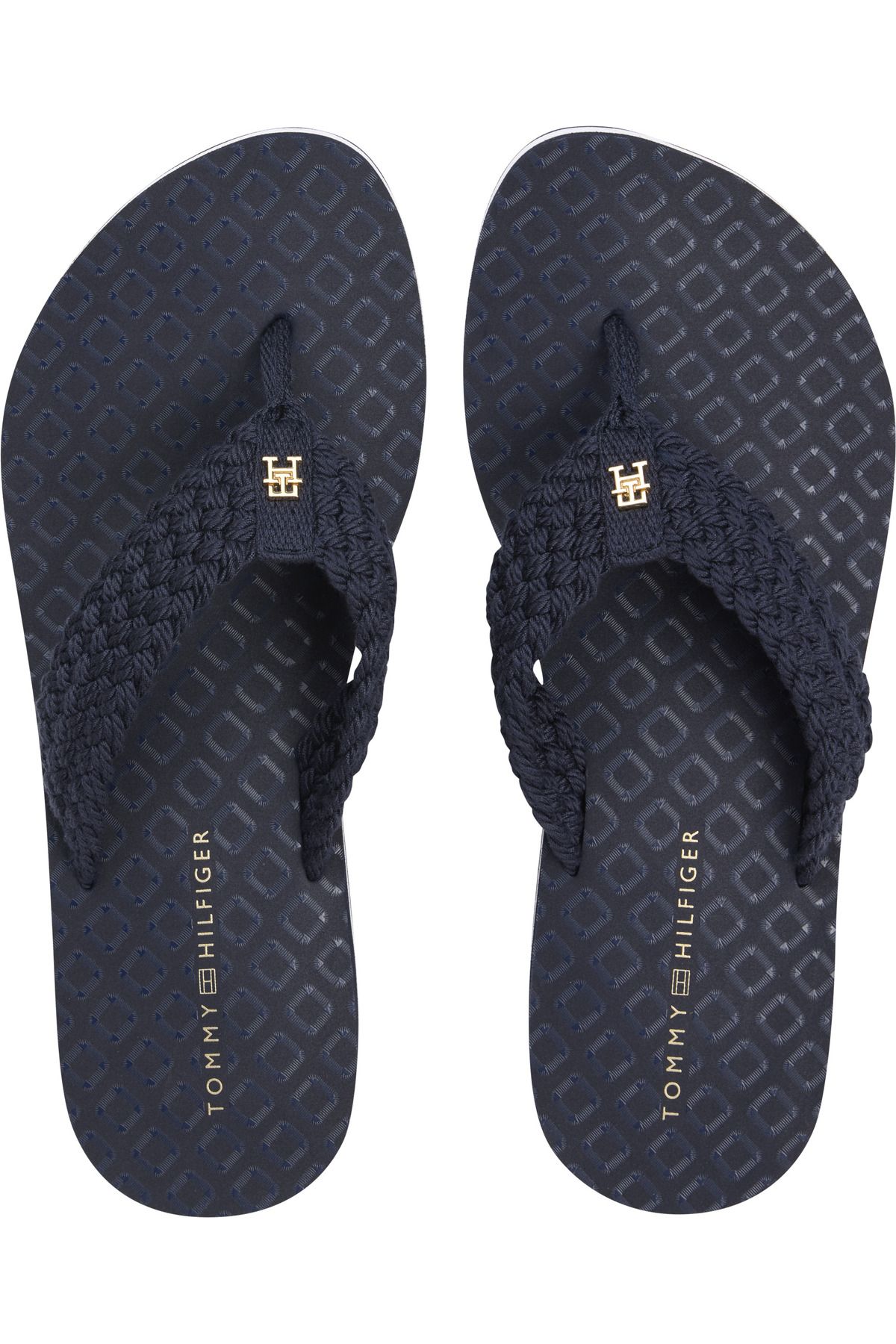 Tommy Hilfiger Th Crochet Mid Lacivert Kadın Plaj Sandalet