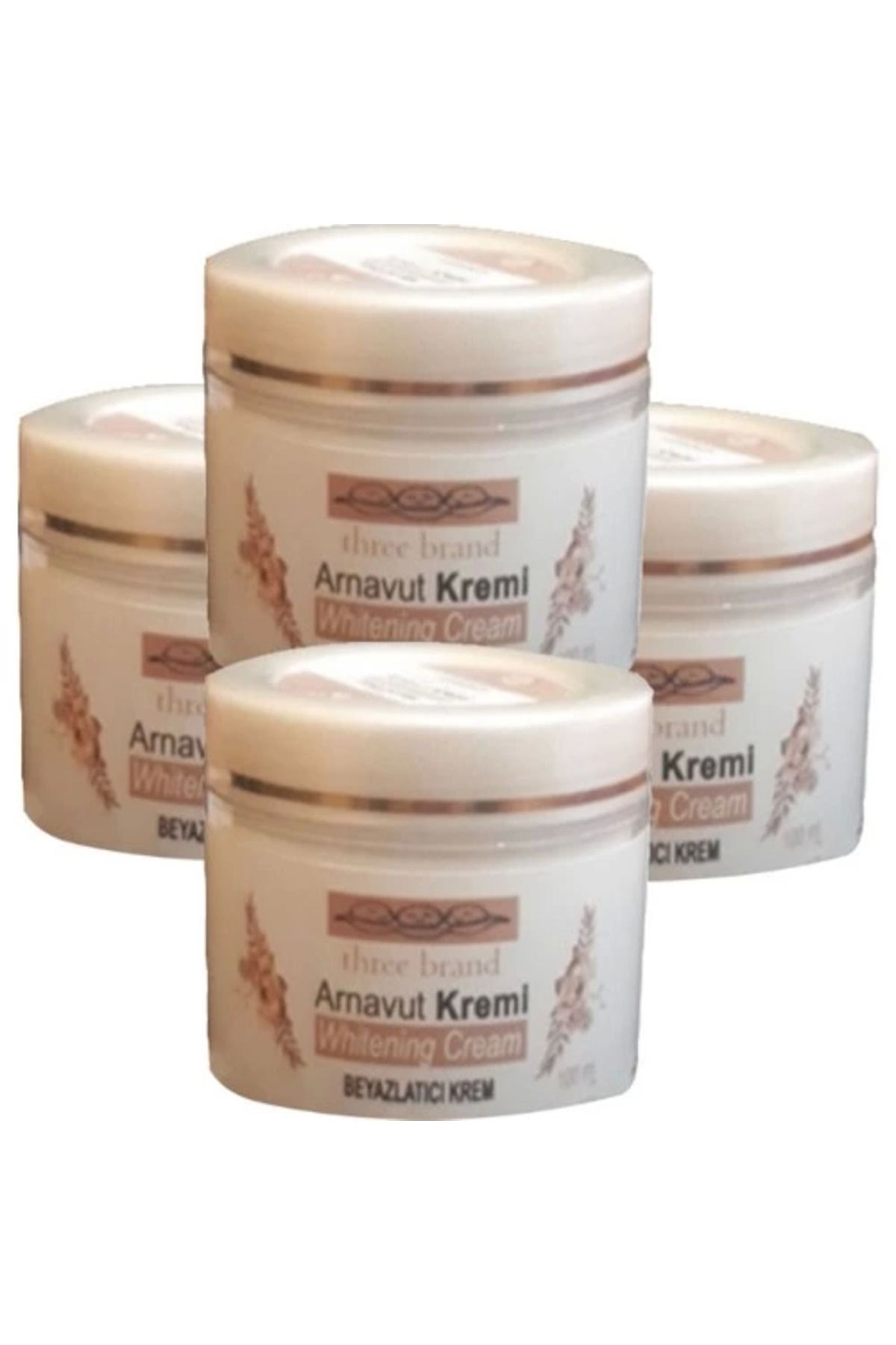 Vemora Three Brand 4lü Adet Arnavut Kremi Whitens Cream Tümbölge Aklık Kremi 100 ml