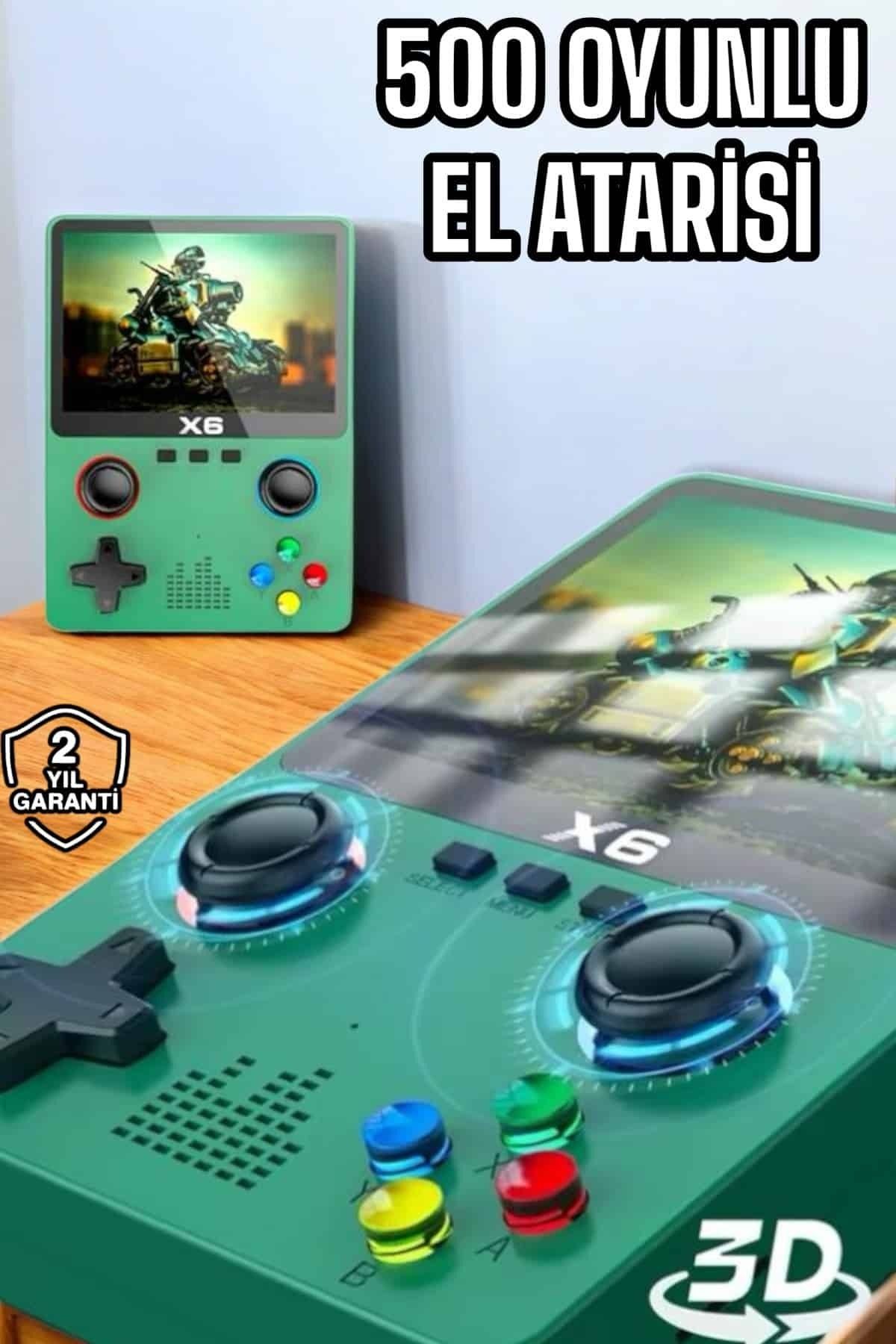 FTA TİCARET Çocuklara Özel 666 Oyunlu X6 Atari Video İzleme ve Müzik Dinleme