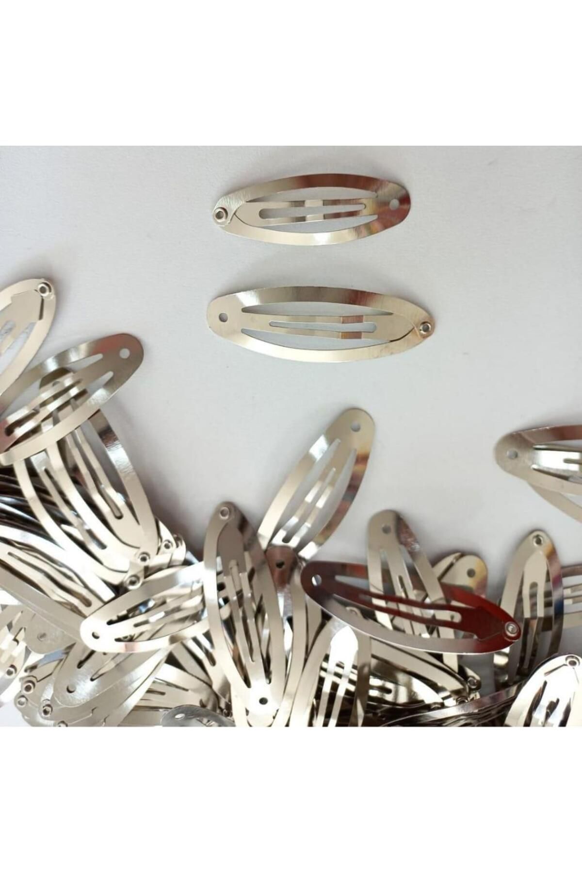 orhanucuzluk Metal Çıtçıt Toka ( 50 Adet ) Gümüş Renk 5 Cm