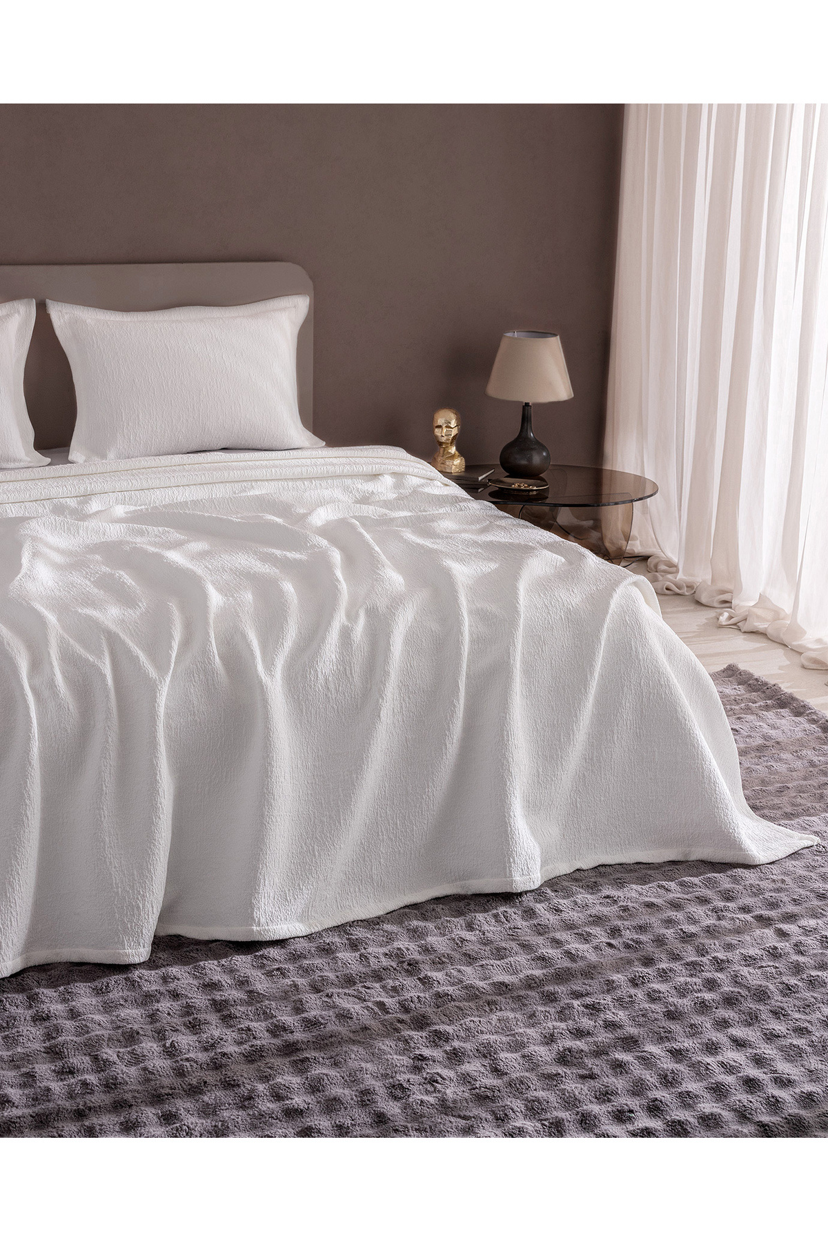 Madame Coco-Labenne Double Bedspread - White 2