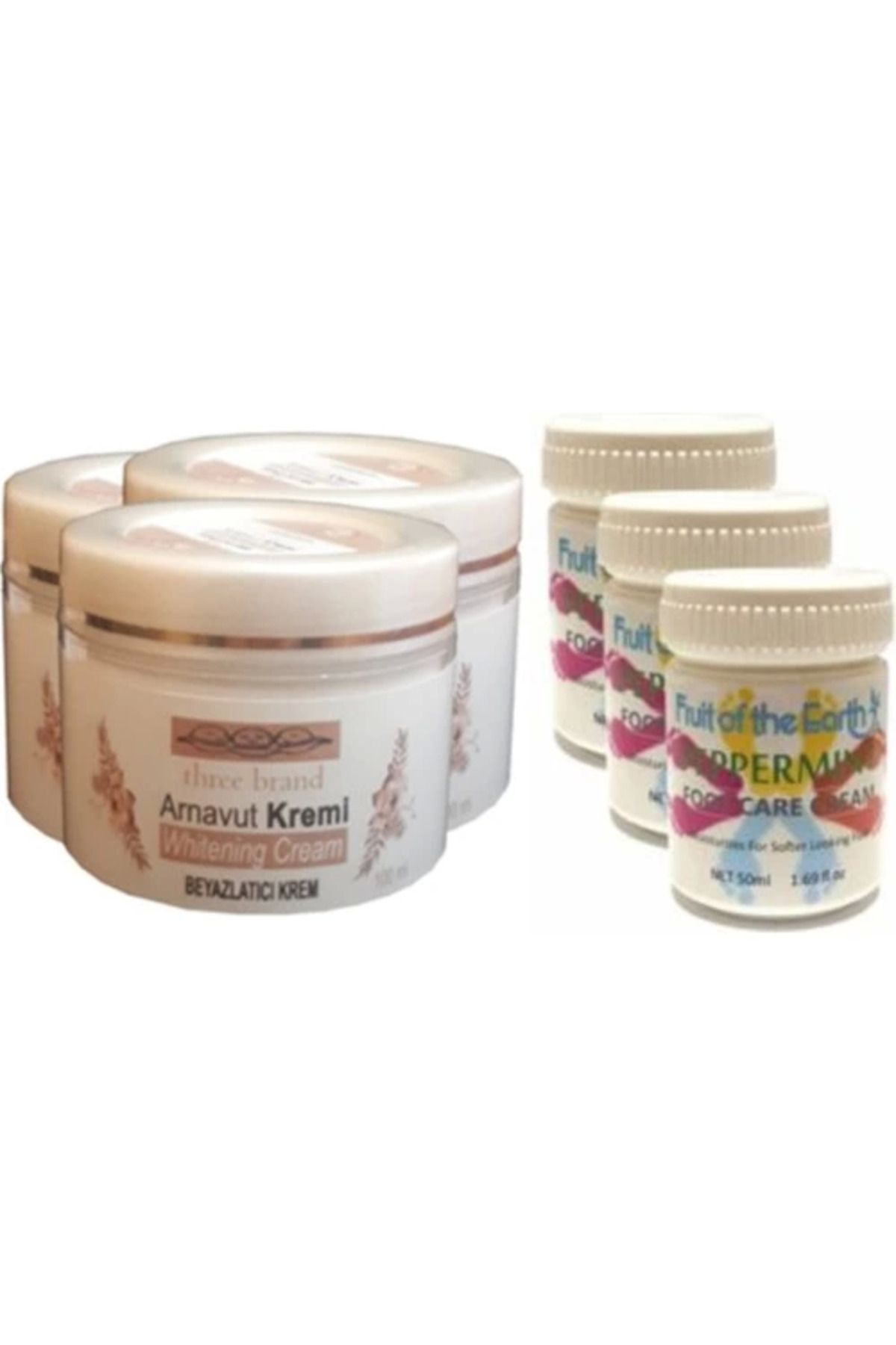 Vemora Hintohu Three Brand 100ML Arnavut Aklıkkremi 3AD+FOOT Carecream 50ML Ayakbakımkremi Naneferahlığıve