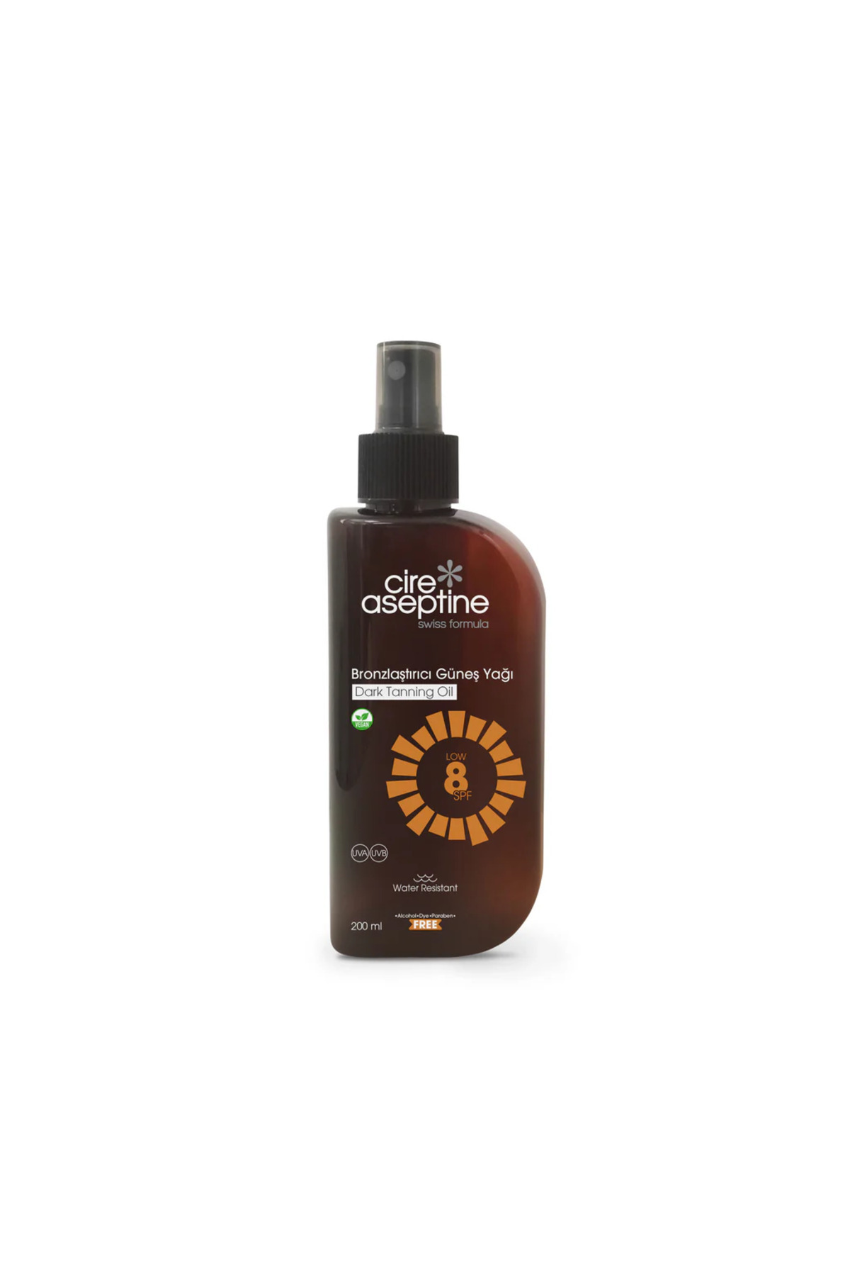 CIRE ASEPTINE Cire Aseptine Αντηλιακό Λάδι Μαυρίσματος 8 SPF 200 ml