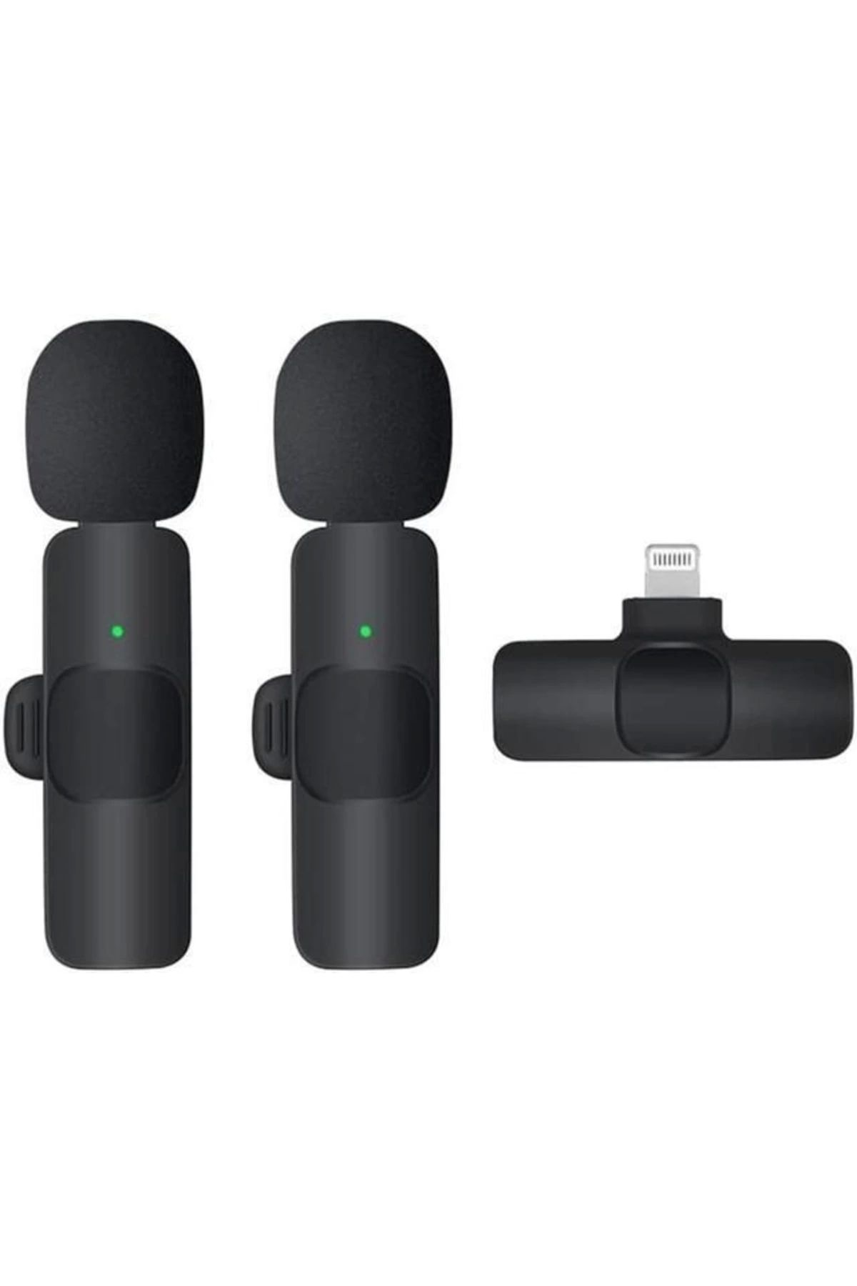 shop K9 Kablosuz Yaka Mikrofonu Lightning 2’li Mini Mikrofon Youtube Tik Tok 2 Adet