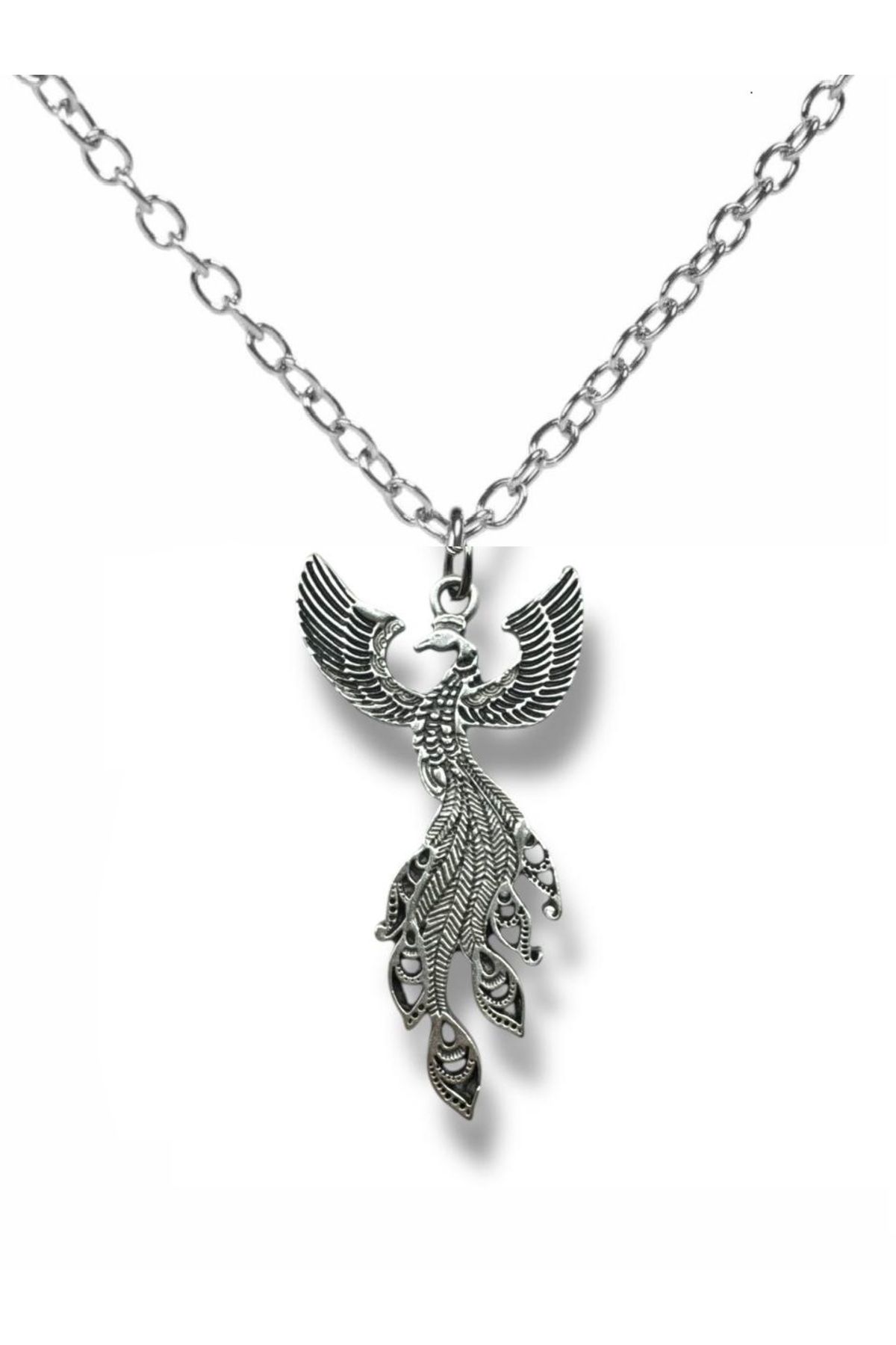 Herşey Nota Phoenix Soul – Zümrüdüanka Kuşu Figürlü Unisex Kolye (60 cm Zincirli)