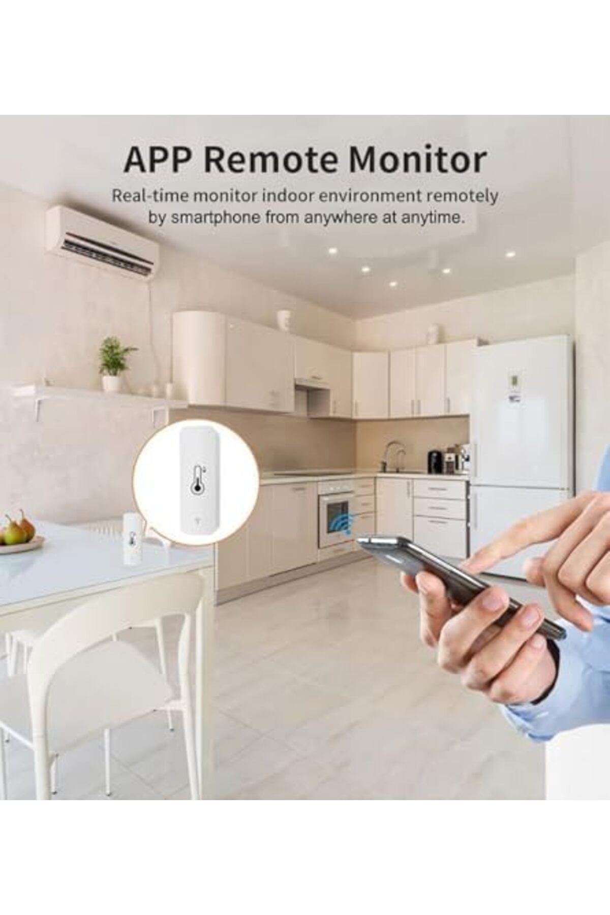 UanTii-Smart Temperature Humidity Sensor Tuya Smart WIFI Indoor Hygrometer 3