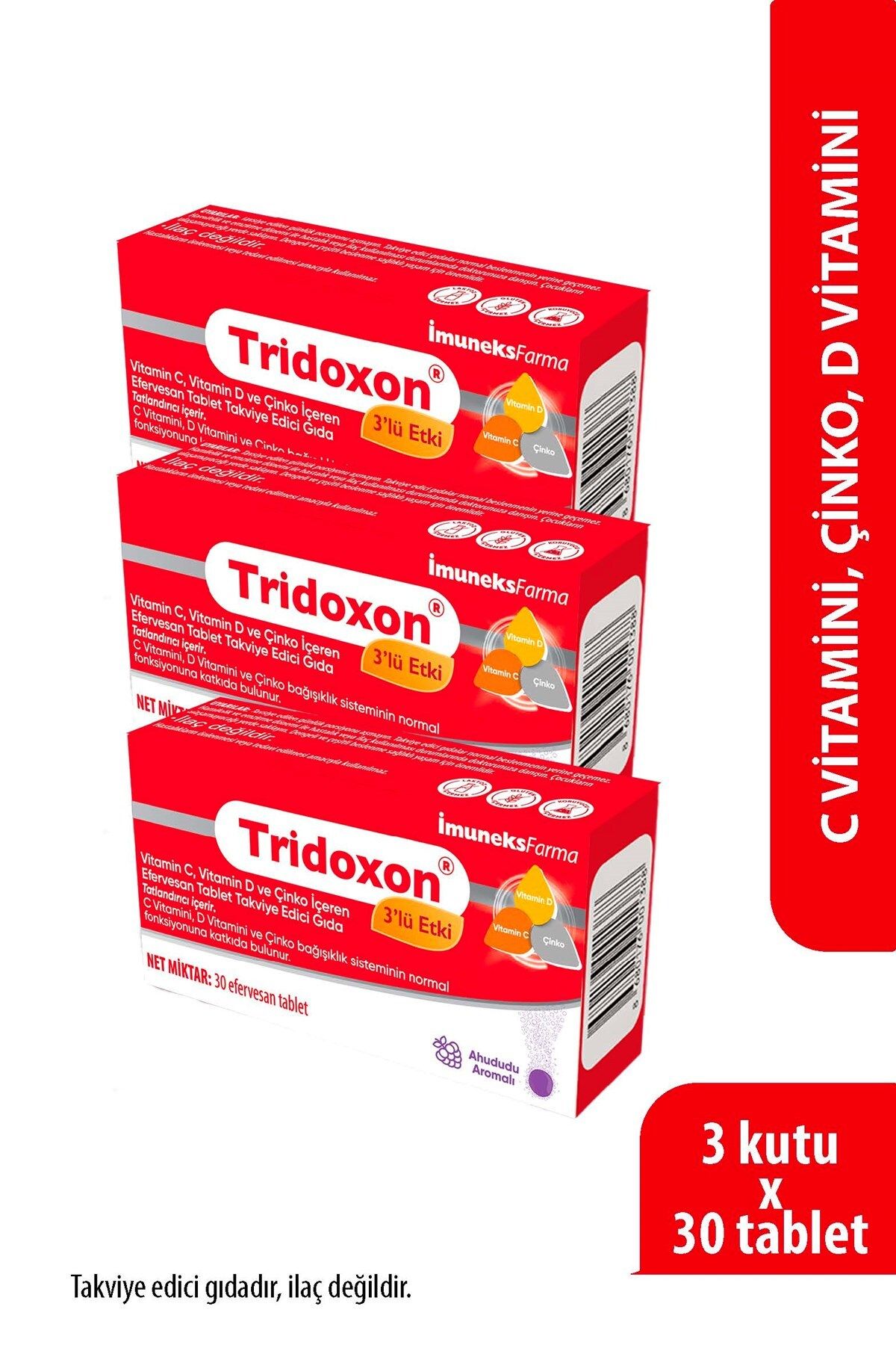 Imuneks Farma Tridoxon 30 Efervesan Tablet x 3 Adet