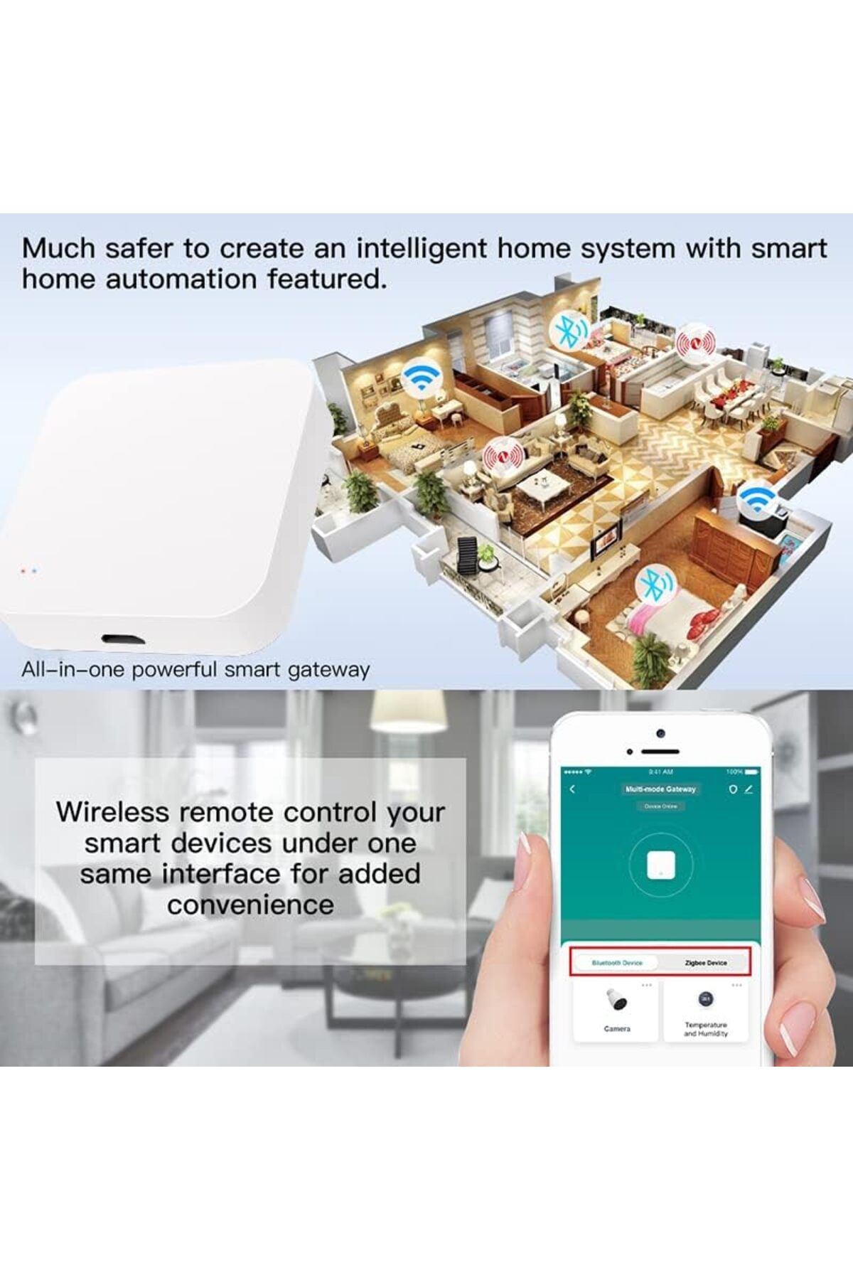 UanTii-Tuya Smart Multimode Gateway Wifi Zigbee Bluetooth Hub Bridge 8