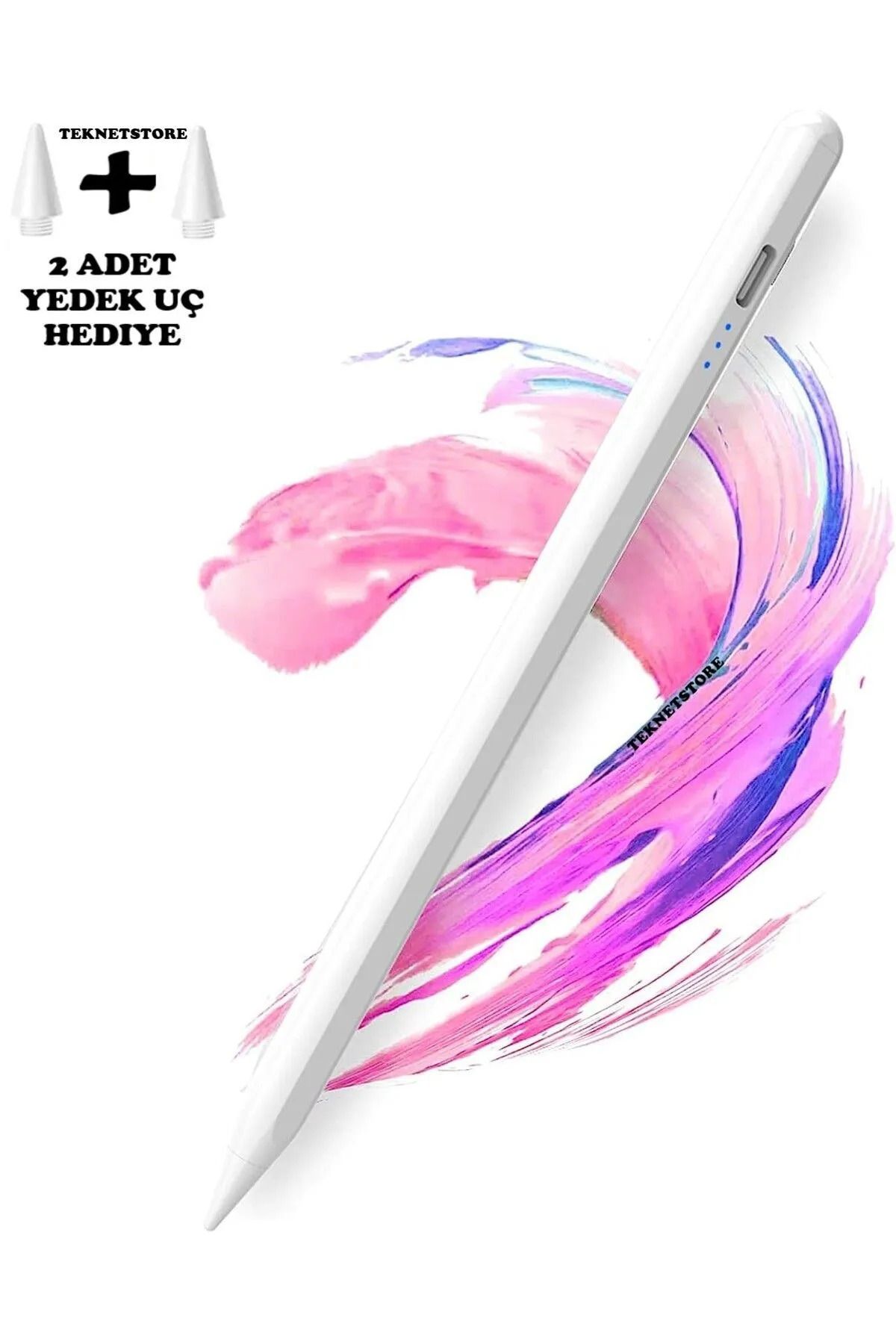 TEKNETSTORE Ipad 2.nesil Ipad Pro 11/12.9/ıpad 8.9.10.nesil/ıpad Air 4/5 Uyumlu Avuç Içi Red Dokunmatik Kalem