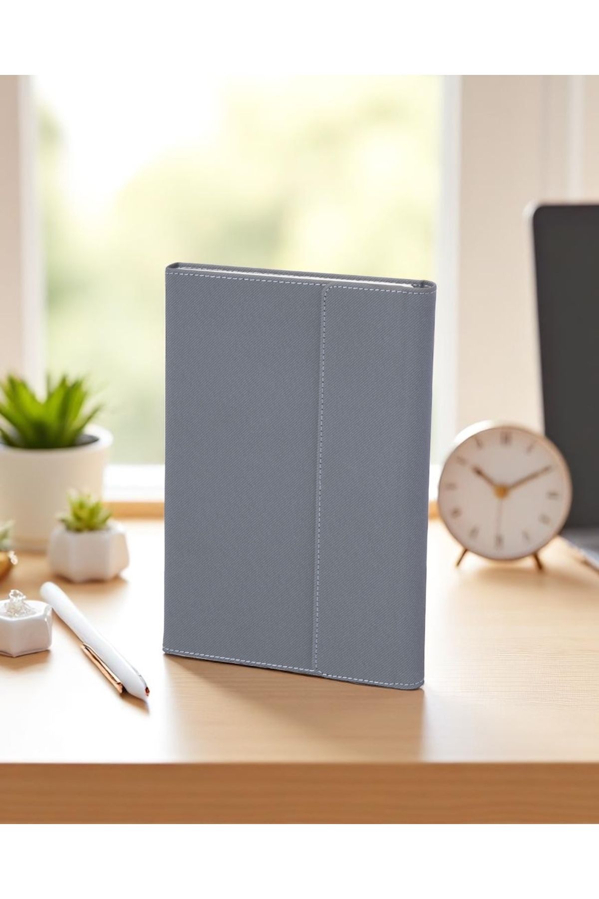 Kokoro Design Kanso Mıknatıslı Kapaklı Defter – 15x22 cm, Sert Kapak, 96 Yaprak, 90 gr Çizgili Ivory (Krem) Kağıt