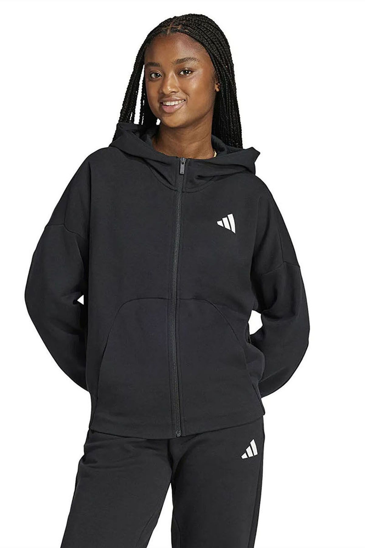adidas Kadın Günlük Kapşonlu Tek Üst W Fı Sl Fz Hd Je3989