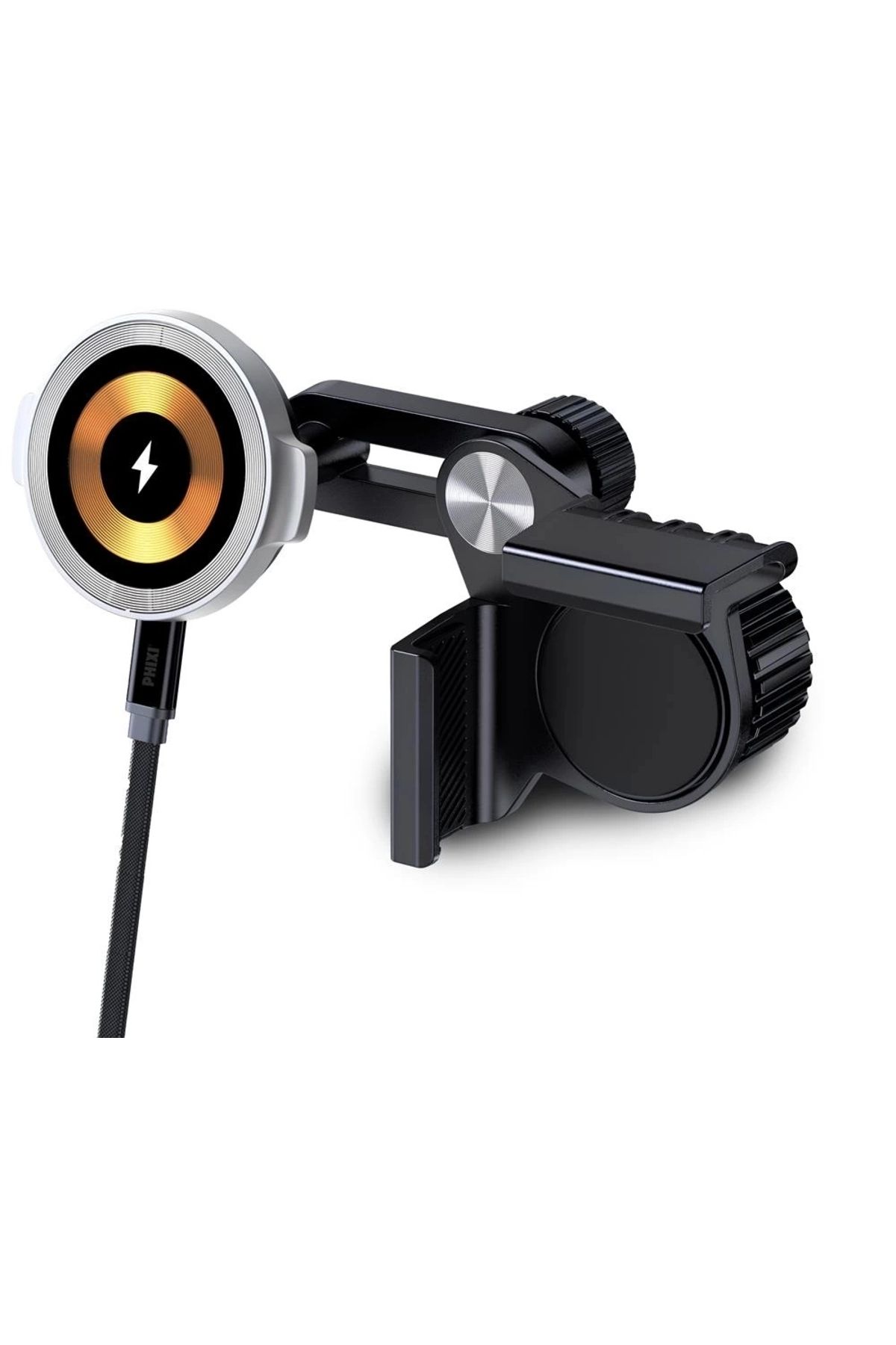 shop Force M16 15w Hızlı Şarj Kablosuz Araç Şarj Cihazı Tutucu, Manyetik Katlanabilir Telefon Tutucu