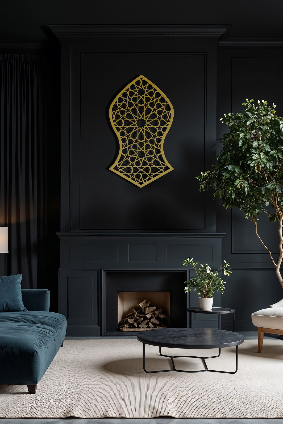 cncrafft İslami Geometrik Motifli Metal Tablo – Selçuklu Desenli Duvar Dekoru