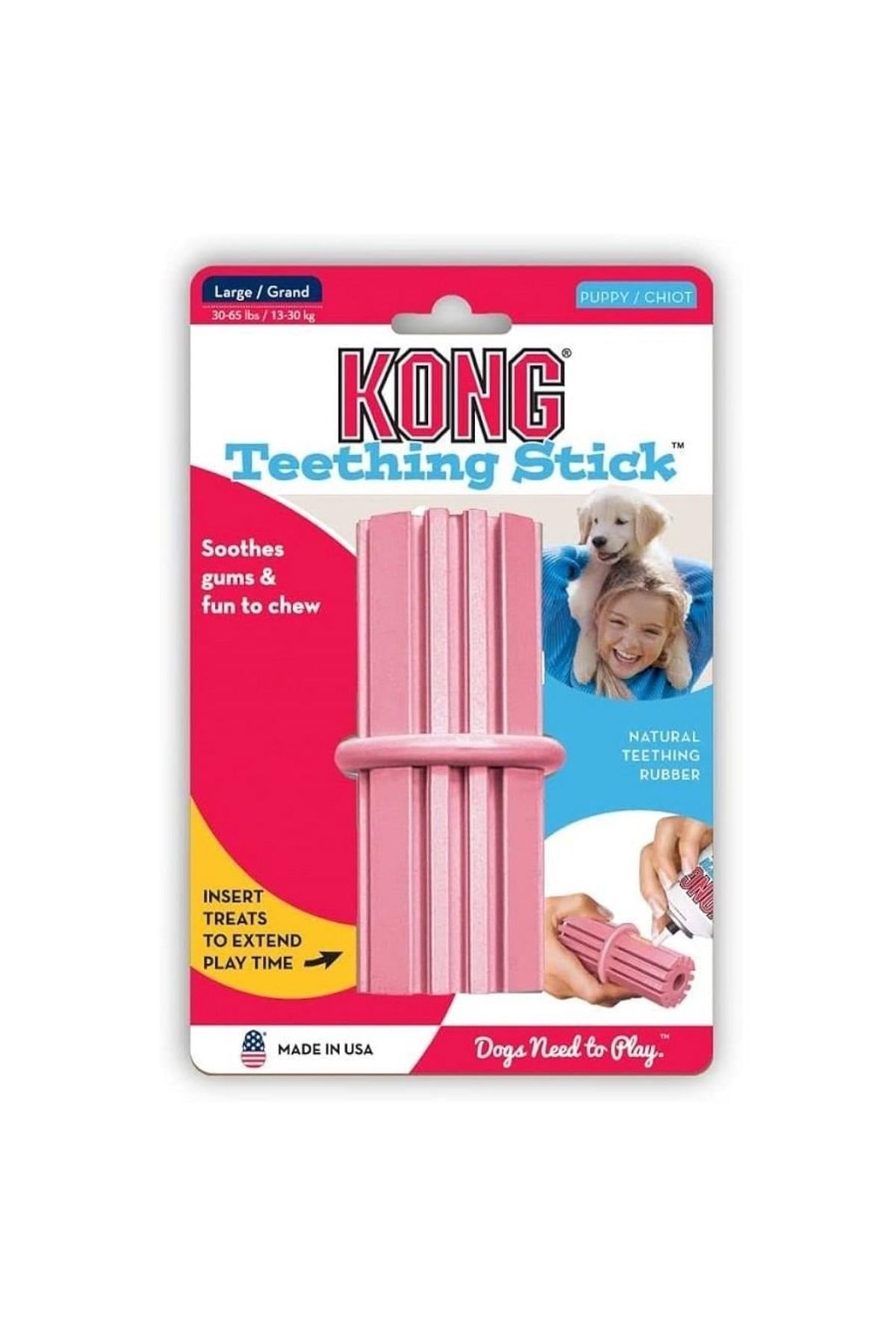 sevgipet KONG Puppy Teething Stick Yavru Köpek Oyuncağı L