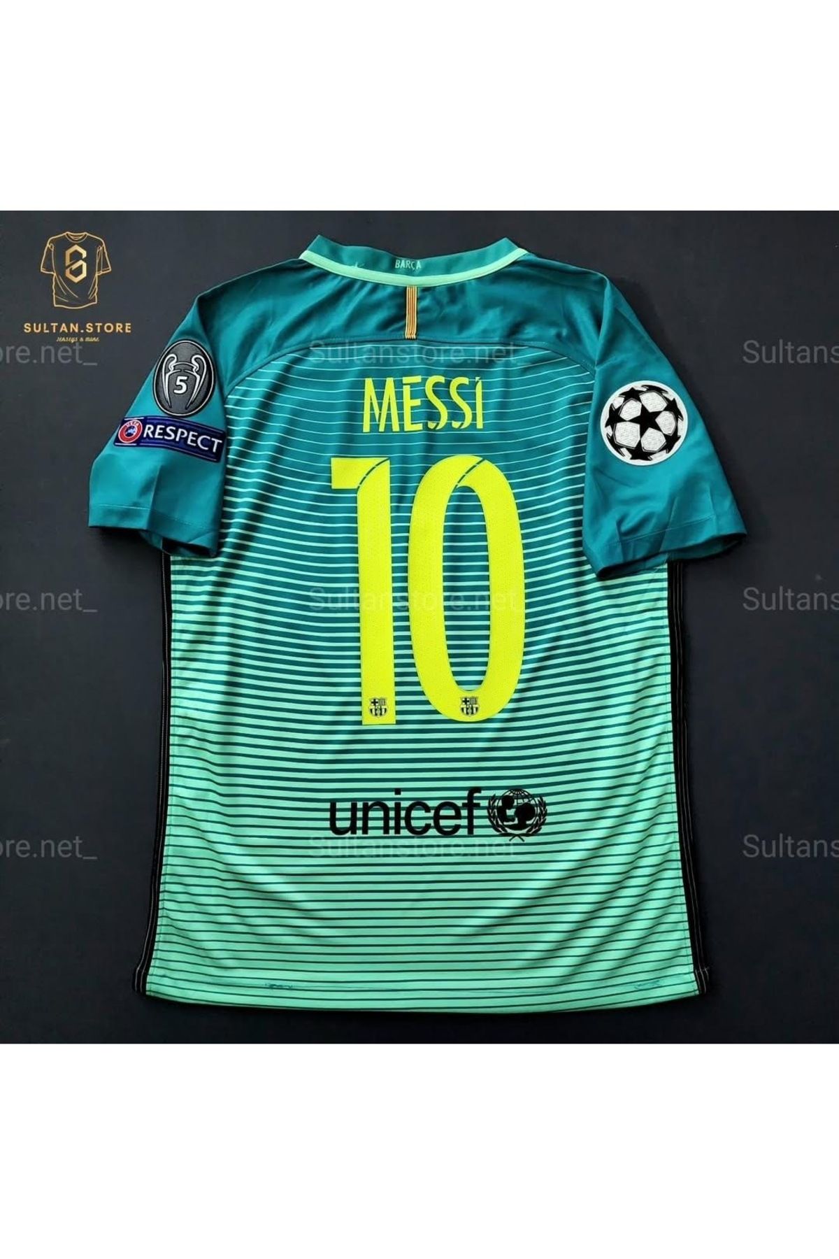 FRAGOLA Barcelona 2017/18 Sezonu Lionel Messi Deplasman Forması (Blue)