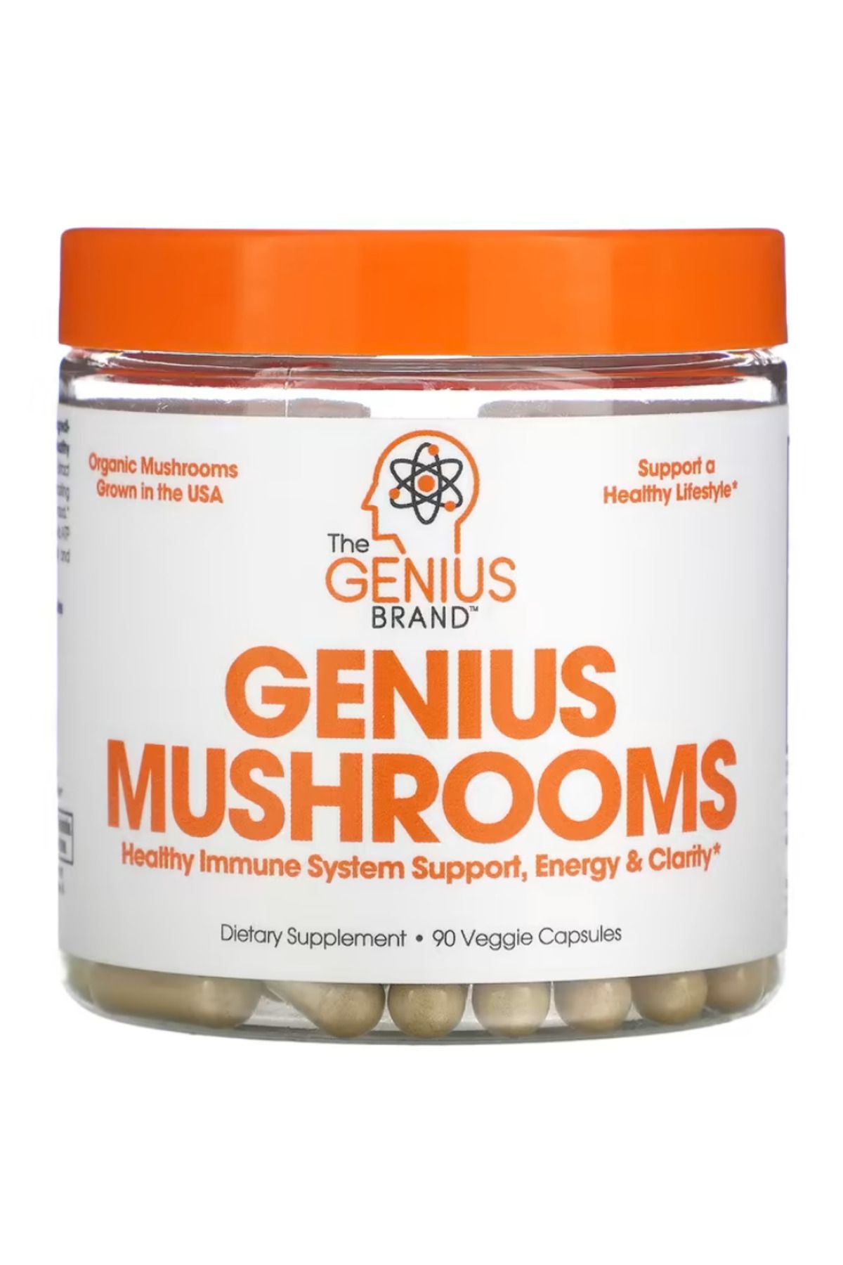 The Genius Brand , Genius Mushrooms, 90 Veggie Capsules