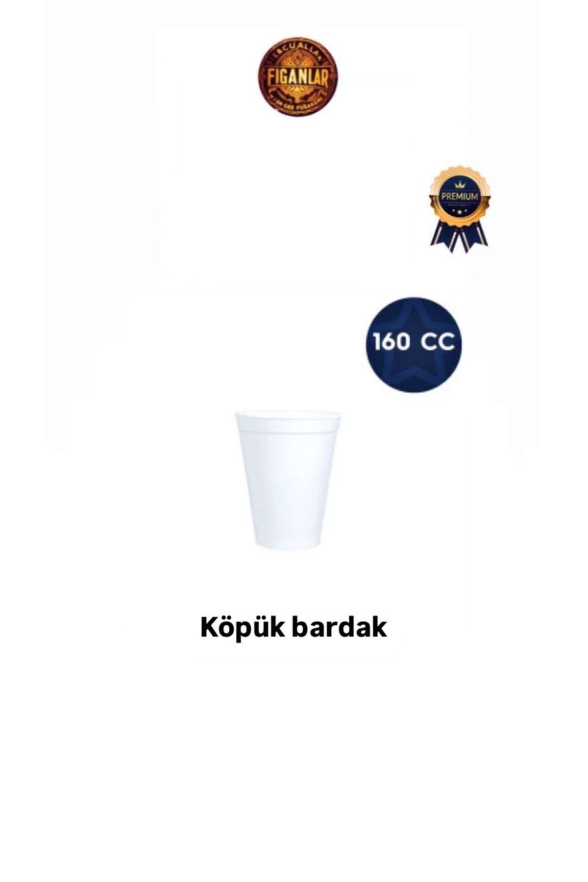 figanlar ambalaj Beyaz Köpük Bardak 160cc(7 oz) 1 Paket 40 Adet