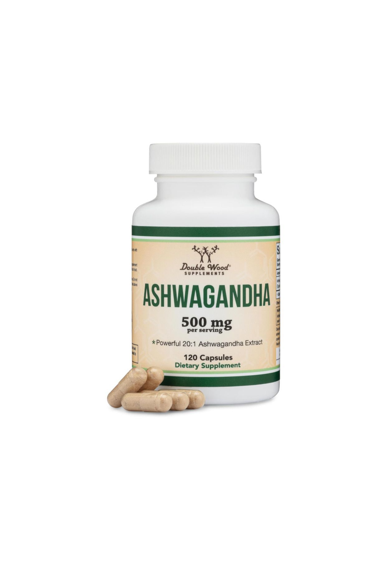 DOUBLE WOOD , Ashwagan.dhaa, Stress Support 500 mg 120 Capsules