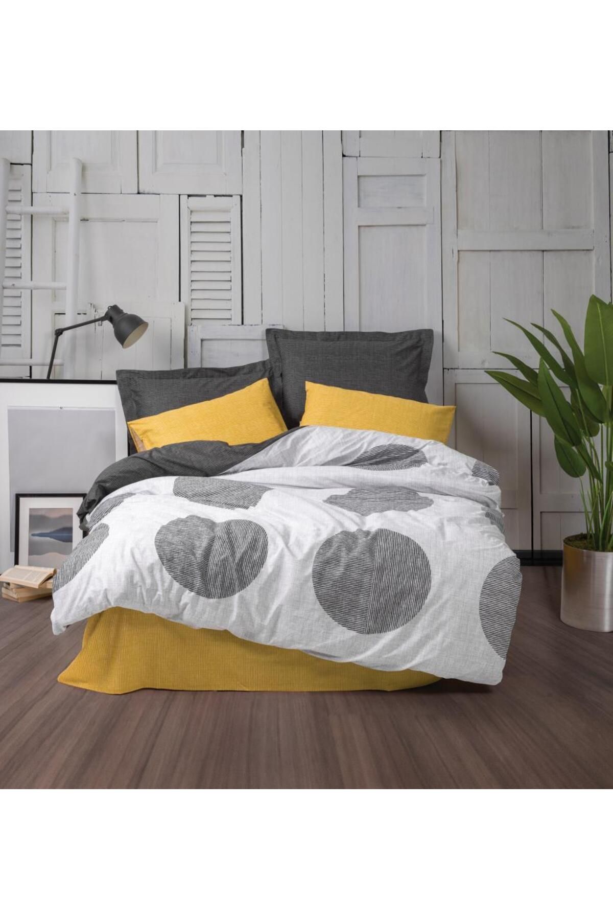 Modafiks Modern Çift Kişilik Nev Takımı Dappled Sarı