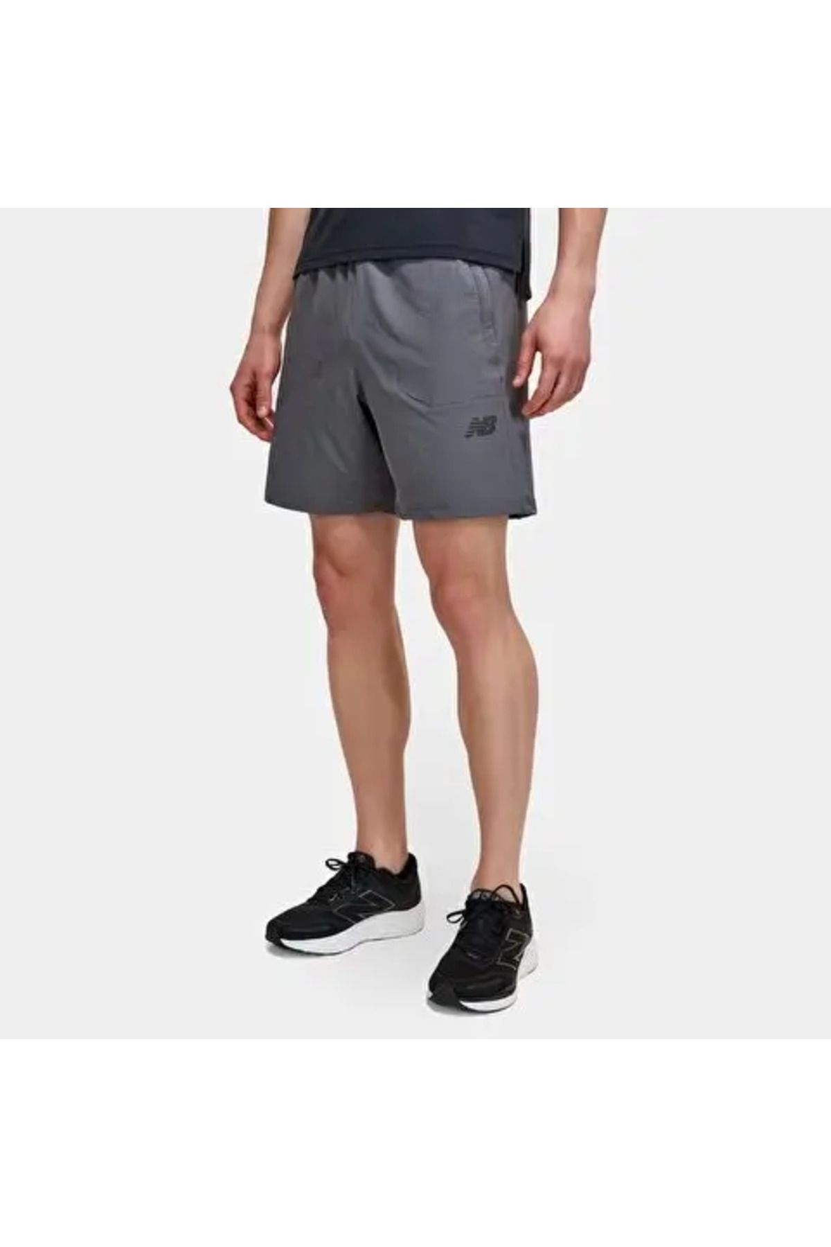 New Balance Antrasit Erkek Şort Antrasit Erkek Spor Giyim -MNS1446-ANT
