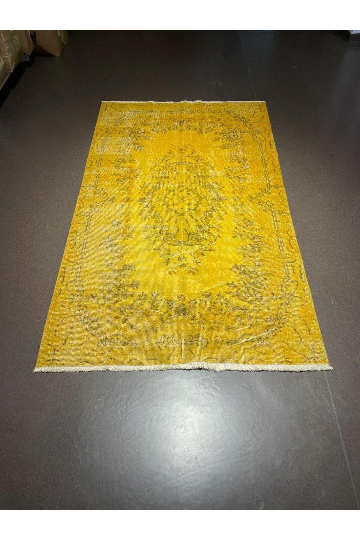 KOZZY HOME Patchwork El Yapımı Yün Halı Vintage El Dokuma %100 Kök Boya Klasik Desenli Modern Halı (NO-186)