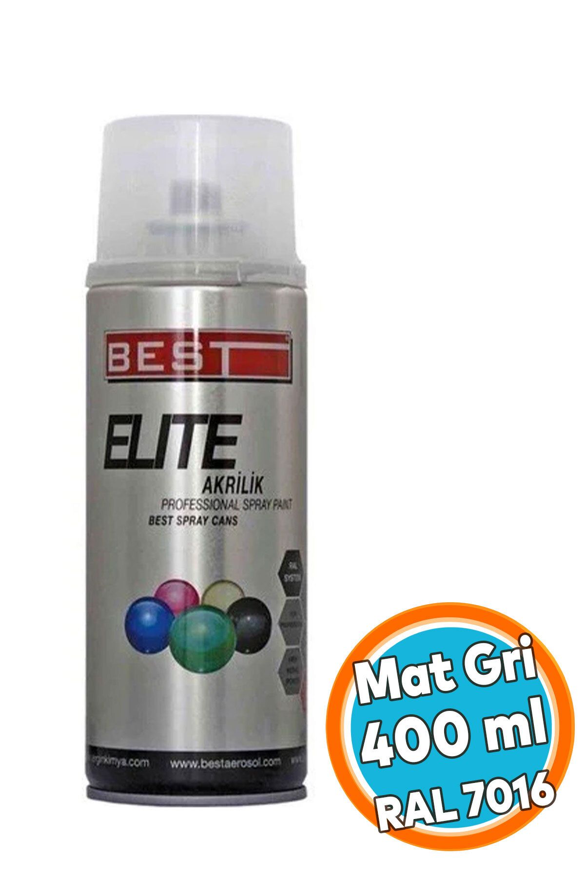 NZB Akrilik Sprey Boya 400 ml Mat Gri Antasit Gri RAL7016