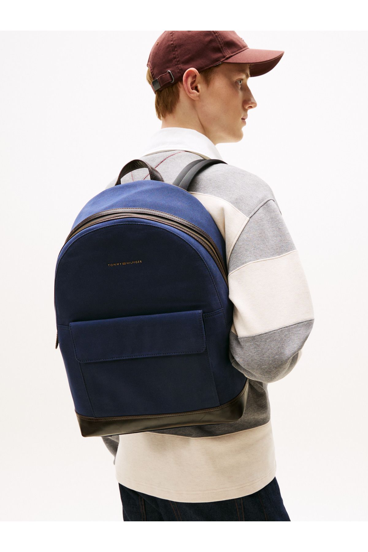 Tommy Hilfiger Th Casual Prep Erkek Lacivert Sırt Çantası