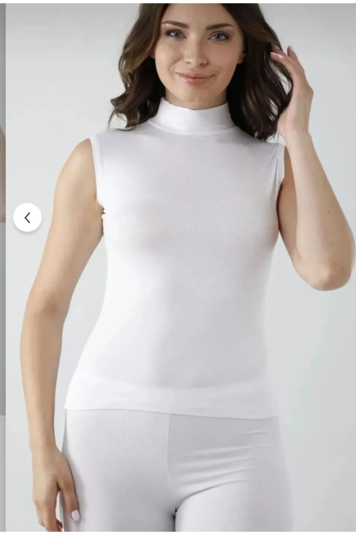 Cebel Hira Moda Kadın Kolsuz Body Yarım Boğaz